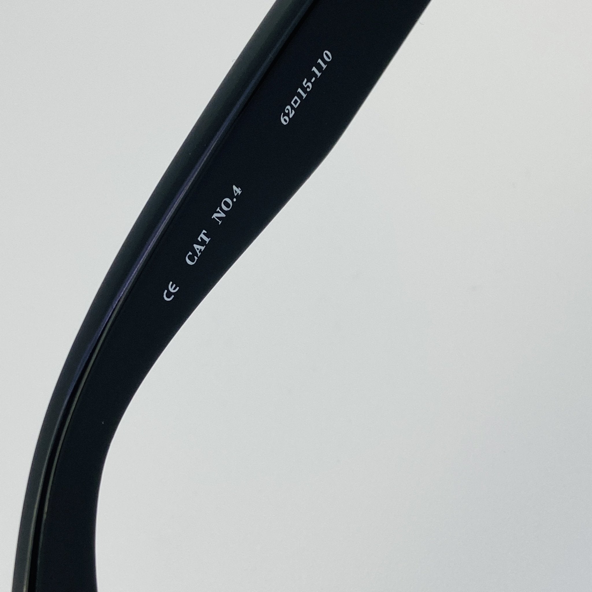 Ann Demeulemeester Sunglasses Oversized Black with Silver Tips and Grey AD31C1SUN-GR8 Sunglasses