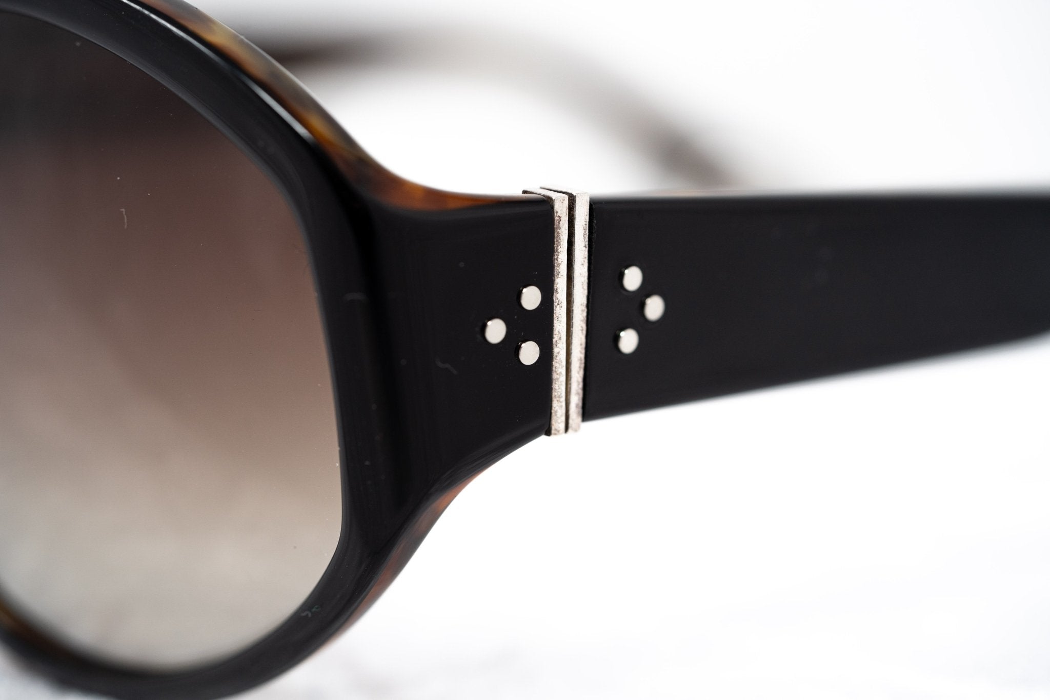 Ann Demeulemeester Ladies Sunglasses Oversized Black and Brown AD6C6SUN-GR8 Sunglasses