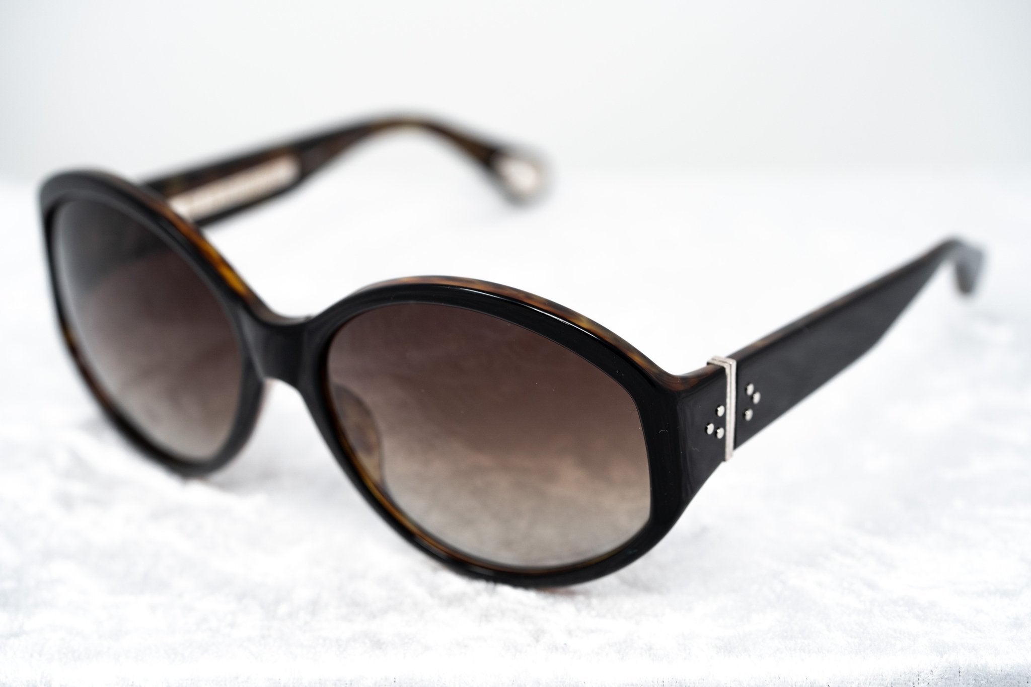 Ann Demeulemeester Ladies Sunglasses Oversized Black and Brown AD6C6SUN-GR8 Sunglasses