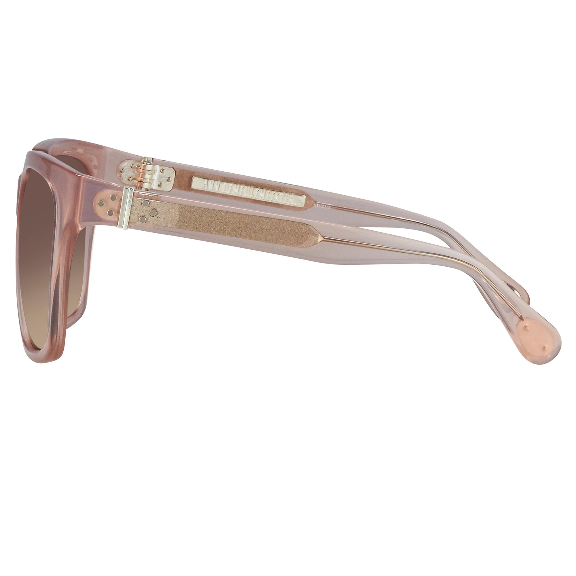 Ann Demeulemeester Sunglasses Oversized Blush Pink and Brown-GR8 Sunglasses