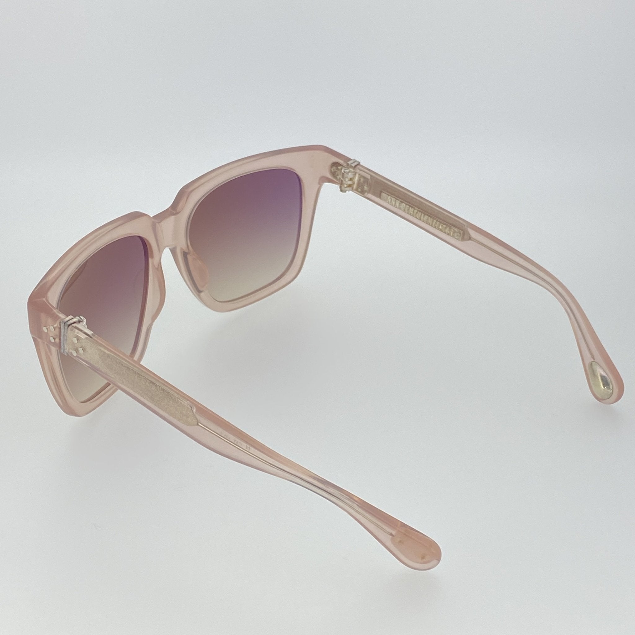 Ann Demeulemeester Sunglasses Oversized Blush Pink and Brown-GR8 Sunglasses