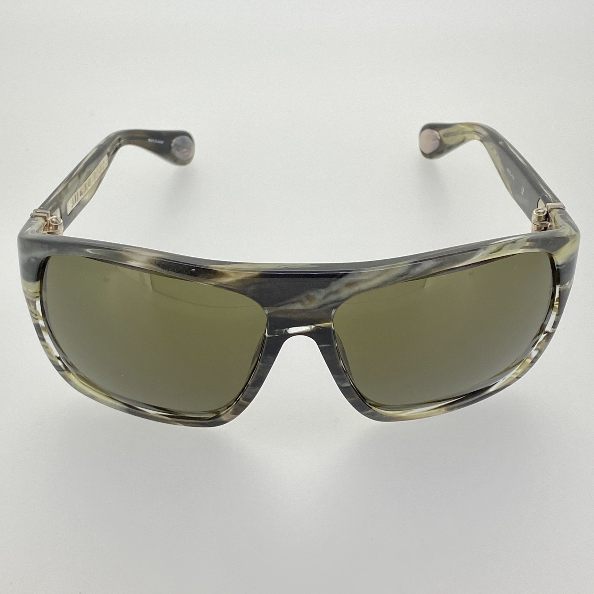 Ann Demeulemeester Men's Sunglasses Oversized Brown and Green AD31C3SUN-GR8 Sunglasses