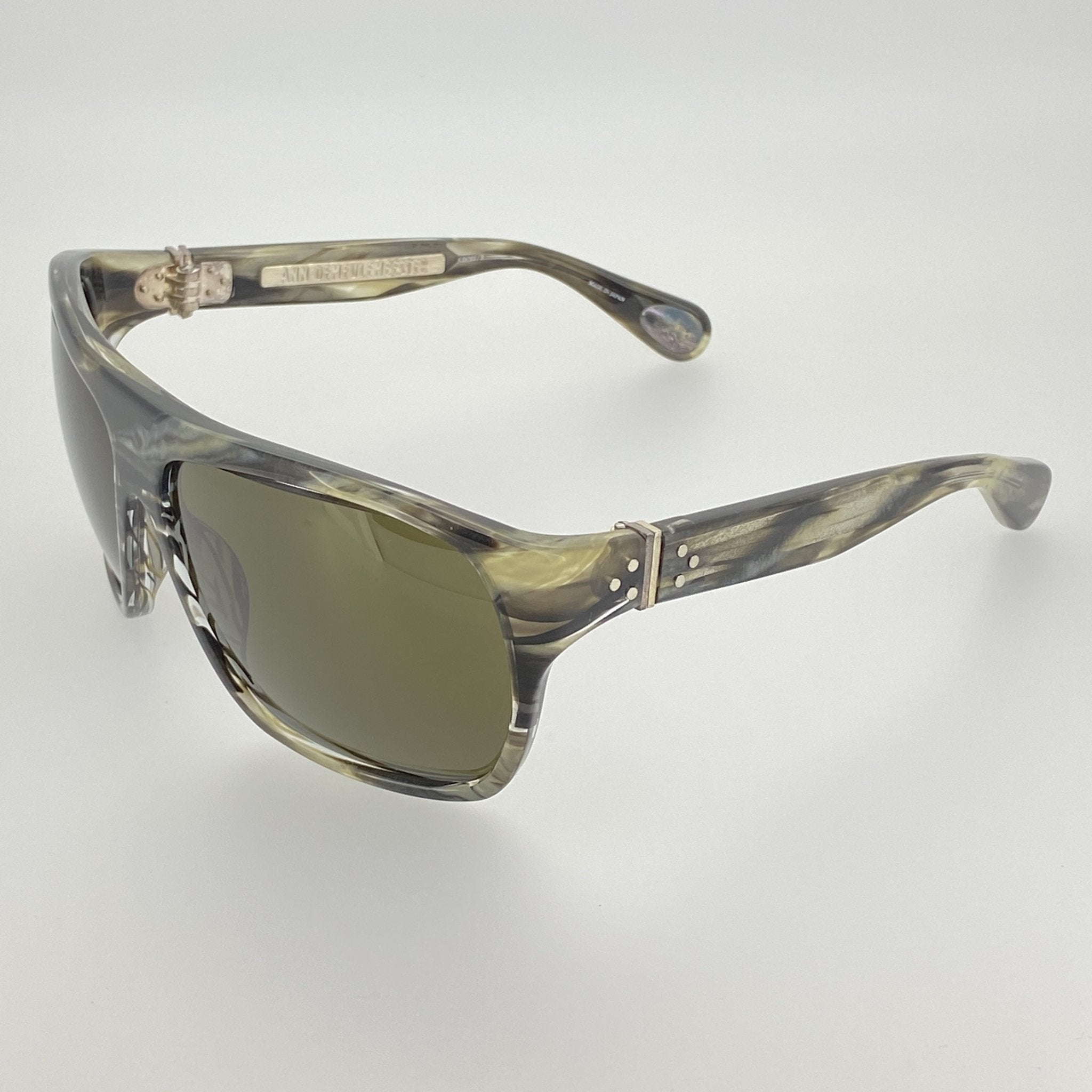Ann Demeulemeester Men's Sunglasses Oversized Brown and Green AD31C3SUN-GR8 Sunglasses