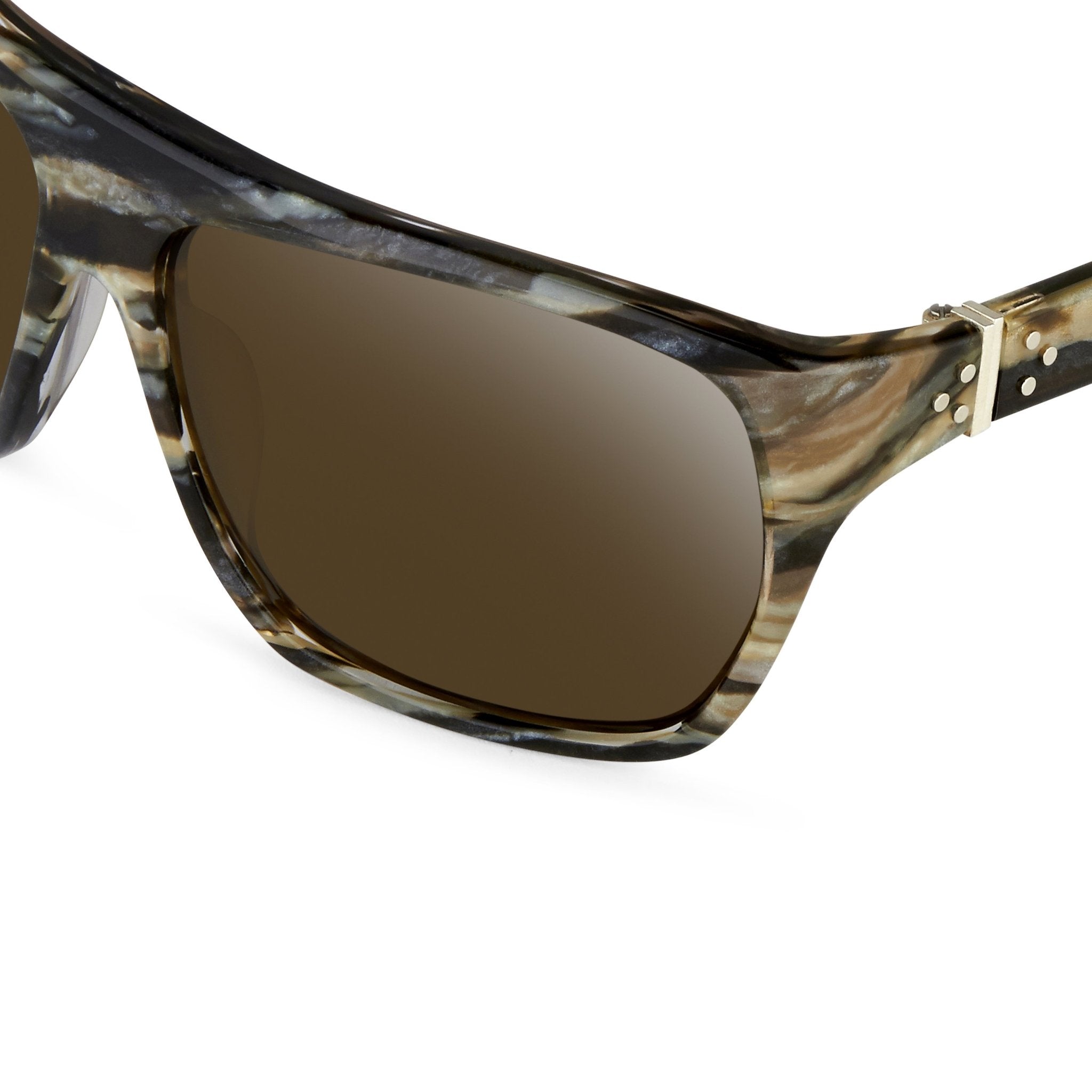 Ann Demeulemeester Men's Sunglasses Oversized Brown and Green AD31C3SUN-GR8 Sunglasses