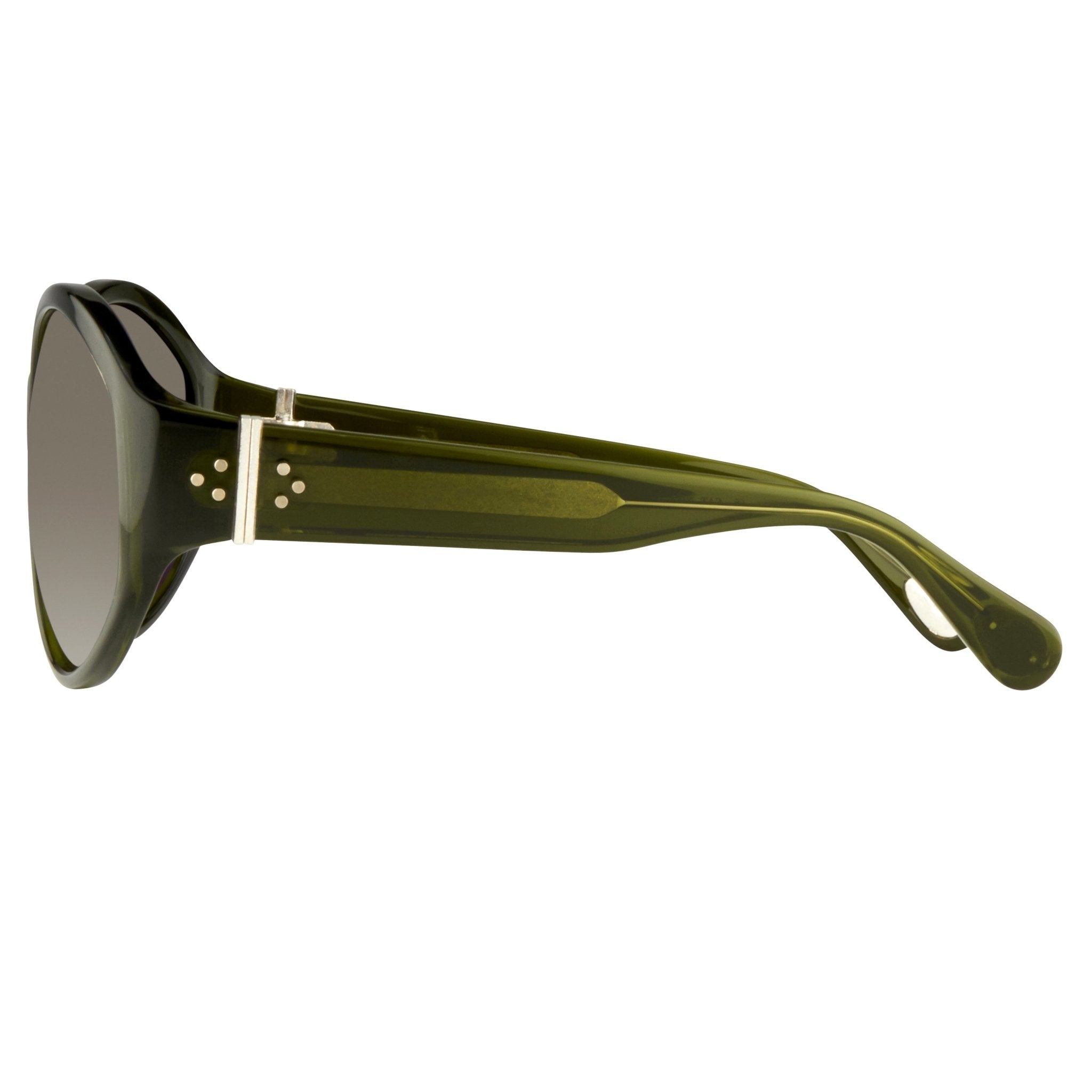 Ann Demeulemeester Ladies Sunglasses Oversized Green AD6C7SUN-GR8 Sunglasses