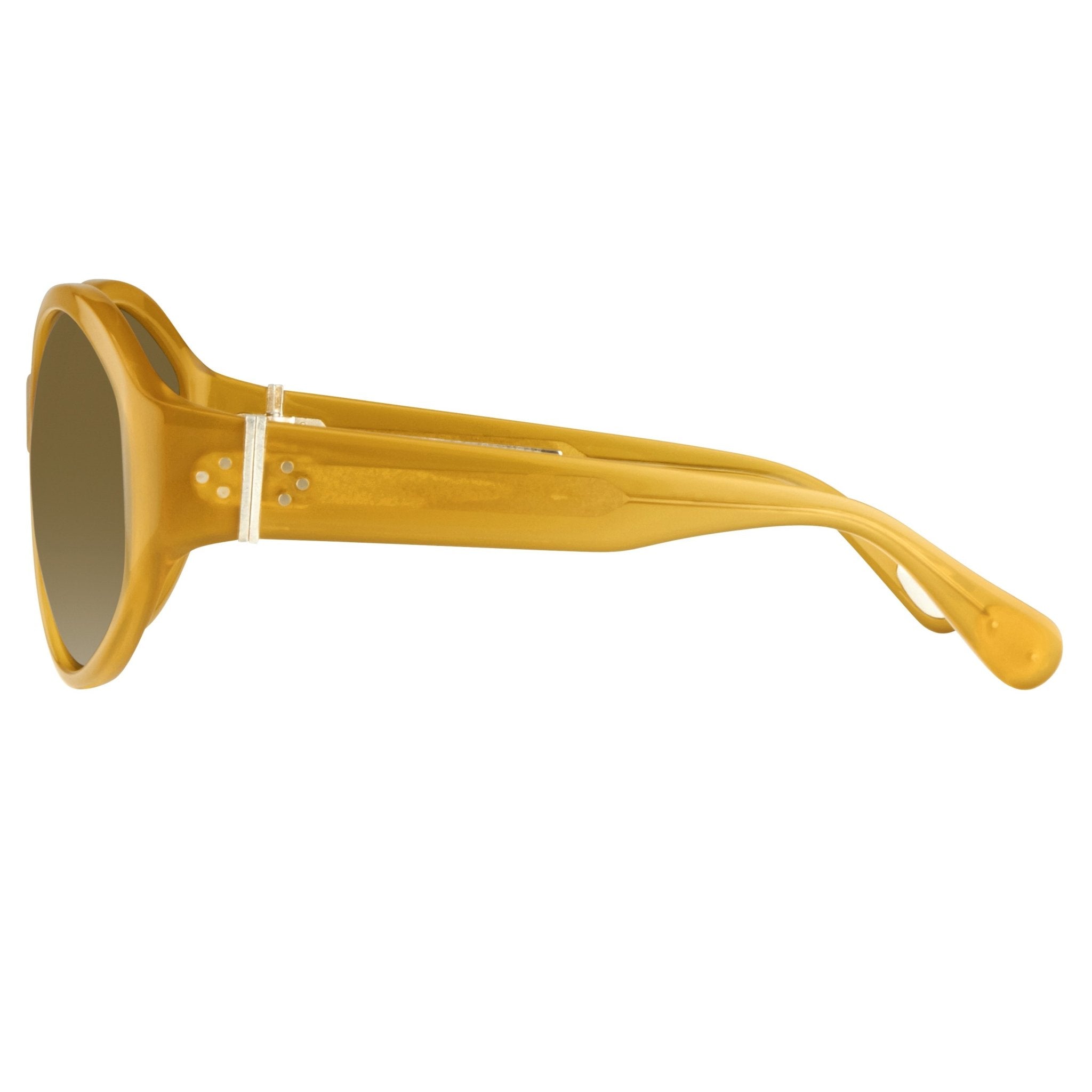 Ann Demeulemeester Ladies Sunglasses Oversized Honey and Green AD6C5SUN-GR8 Sunglasses