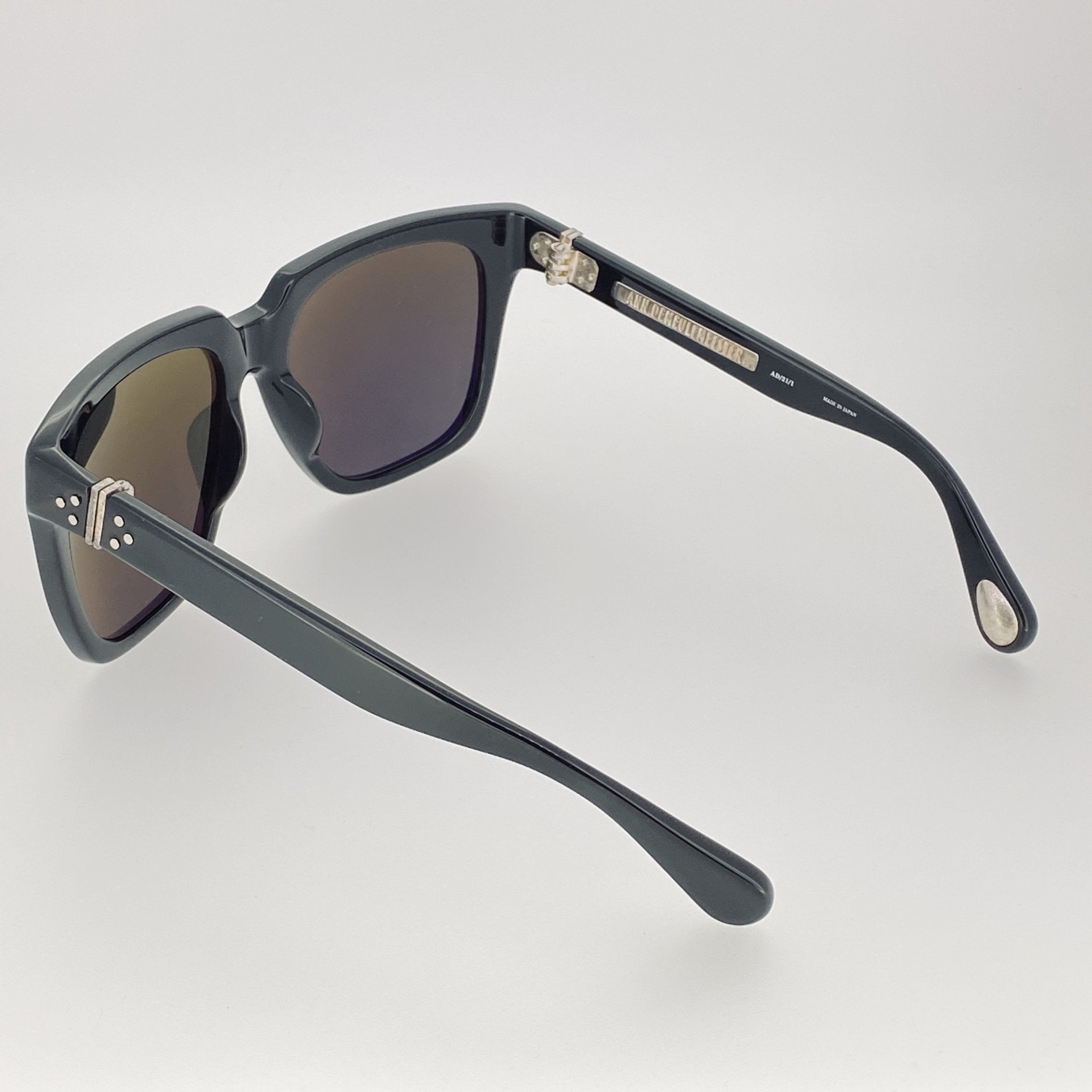 Ann Demeulemeester Men's Sunglasses Oversized Black and Grey AD21C1SUN-GR8 Sunglasses