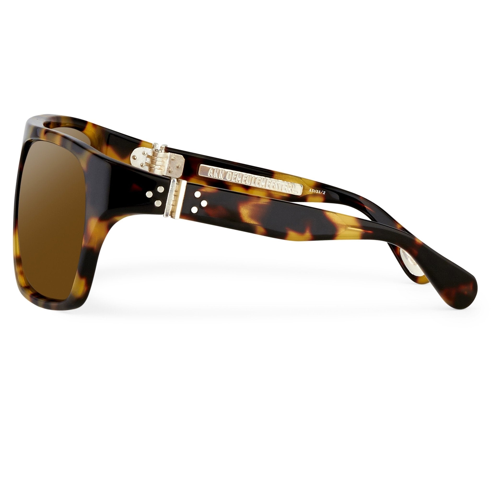Ann Demeulemeester Men's Sunglasses Oversized Tortoise Shell and Brown AD31C2SUN-GR8 Sunglasses