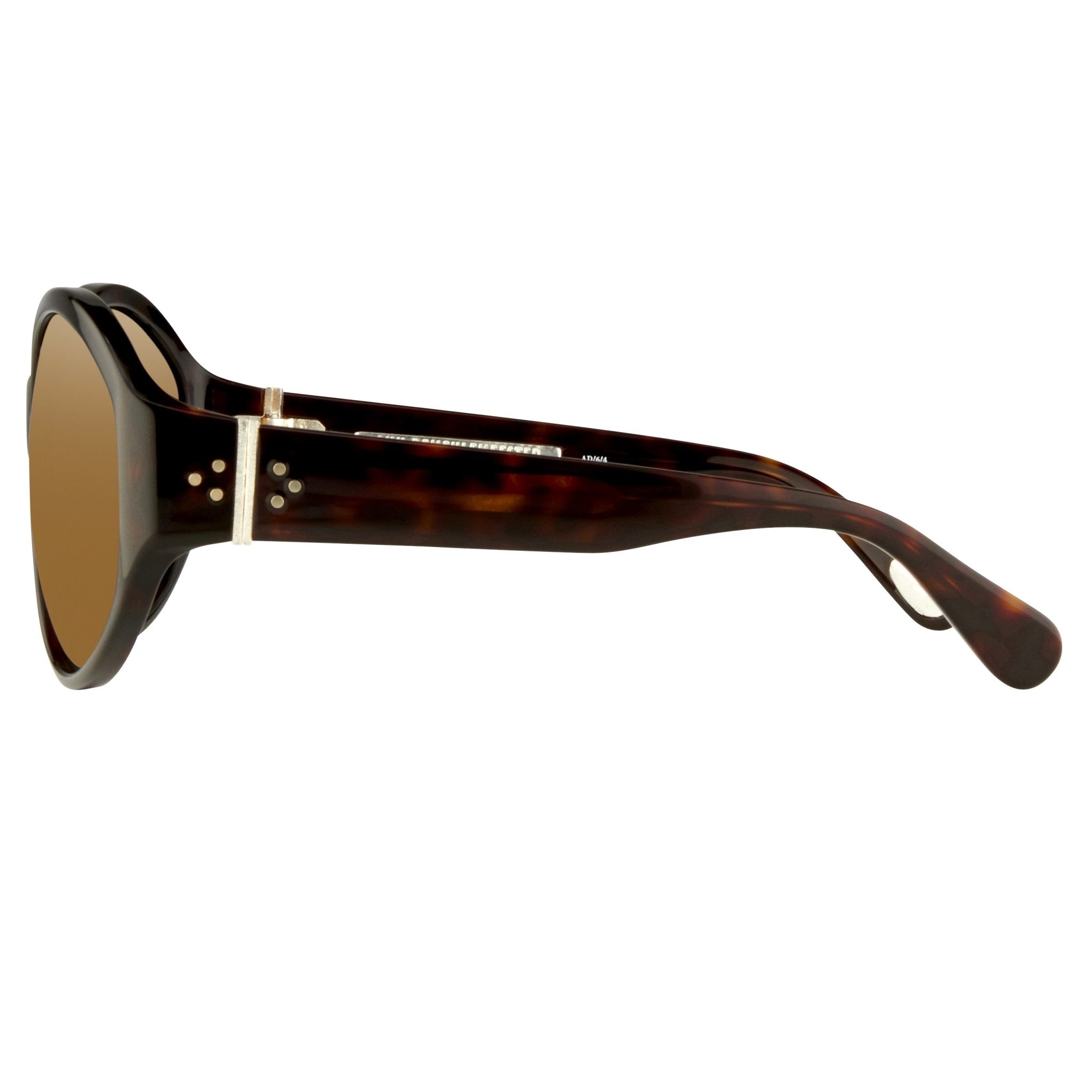 Ann Demeulemeester Ladies Sunglasses Oversized Tortoise Shell and Brown AD6C4SUN-GR8 Sunglasses