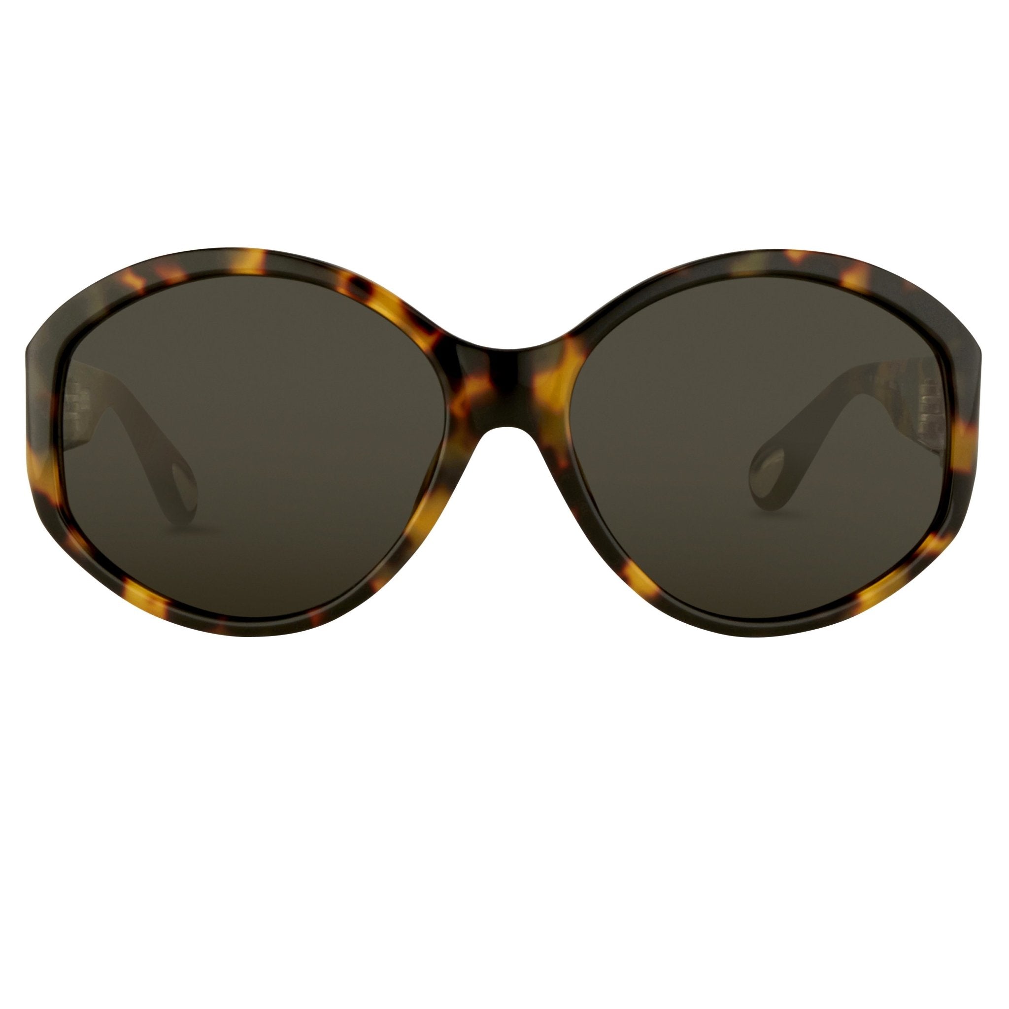 Ann Demeulemeester Ladies Sunglasses Oversized Tortoise Shell and Grey AD6C2SUN-GR8 Sunglasses
