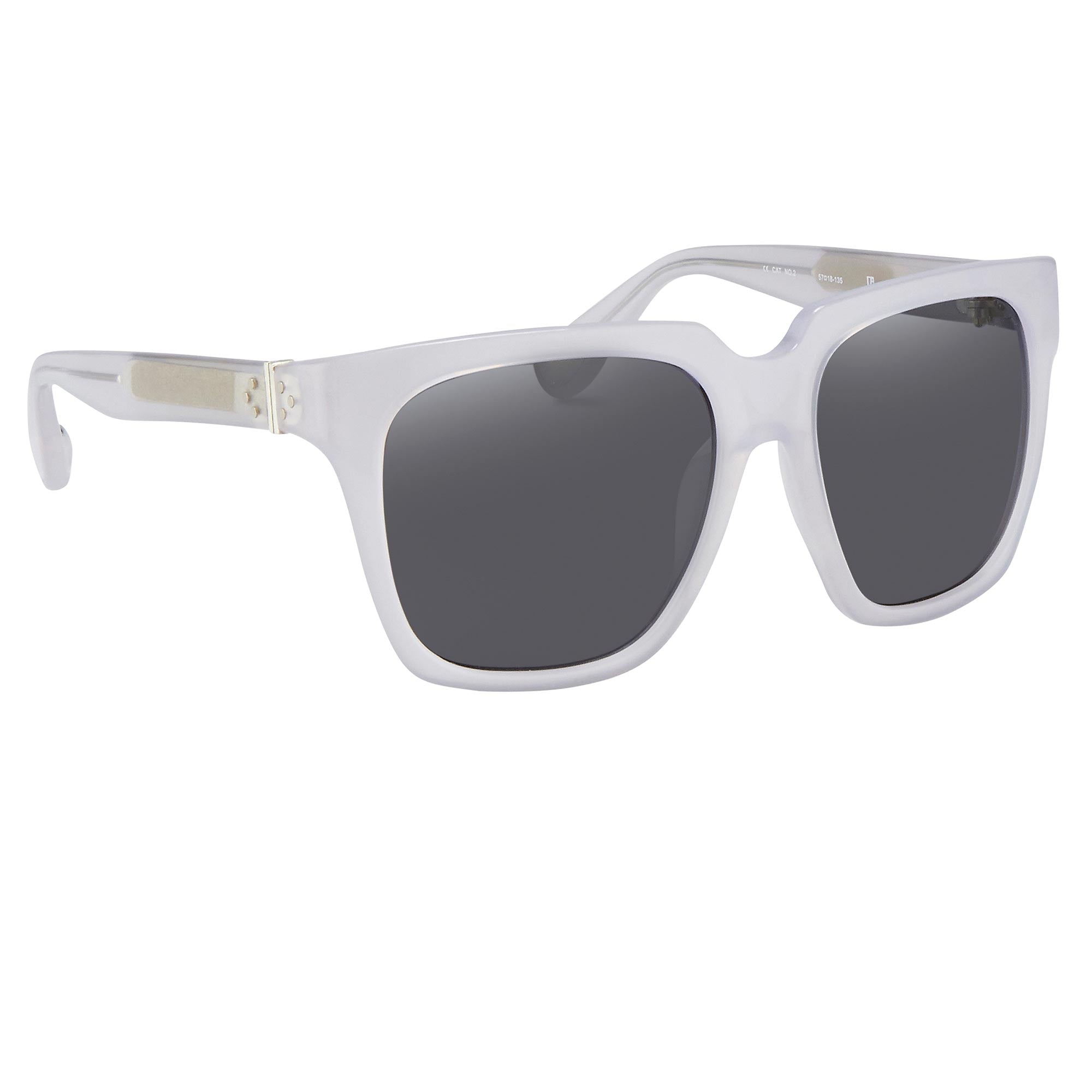 Ann Demeulemeester Sunglasses Oversized White and Solid Grey AD21C4SUN-GR8 Sunglasses