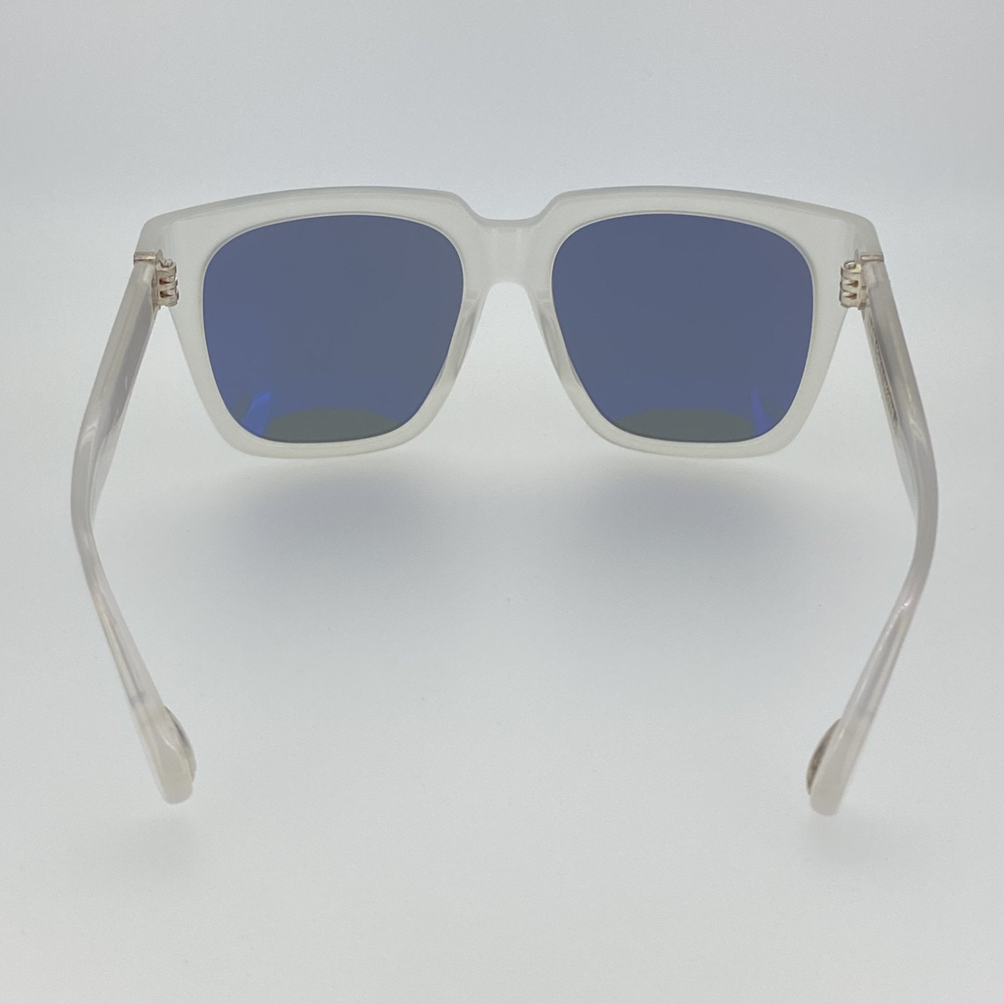Ann Demeulemeester Sunglasses Oversized White and Solid Grey AD21C4SUN-GR8 Sunglasses