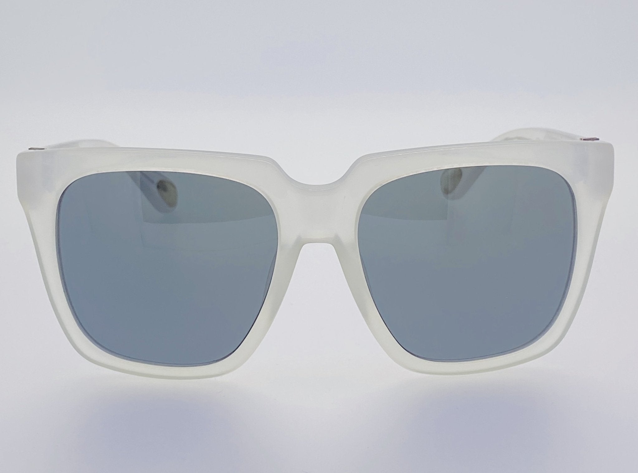 Ann Demeulemeester Sunglasses Oversized White with Grey Lenses 925 Silver AD21C4SUN - Watches & Crystals