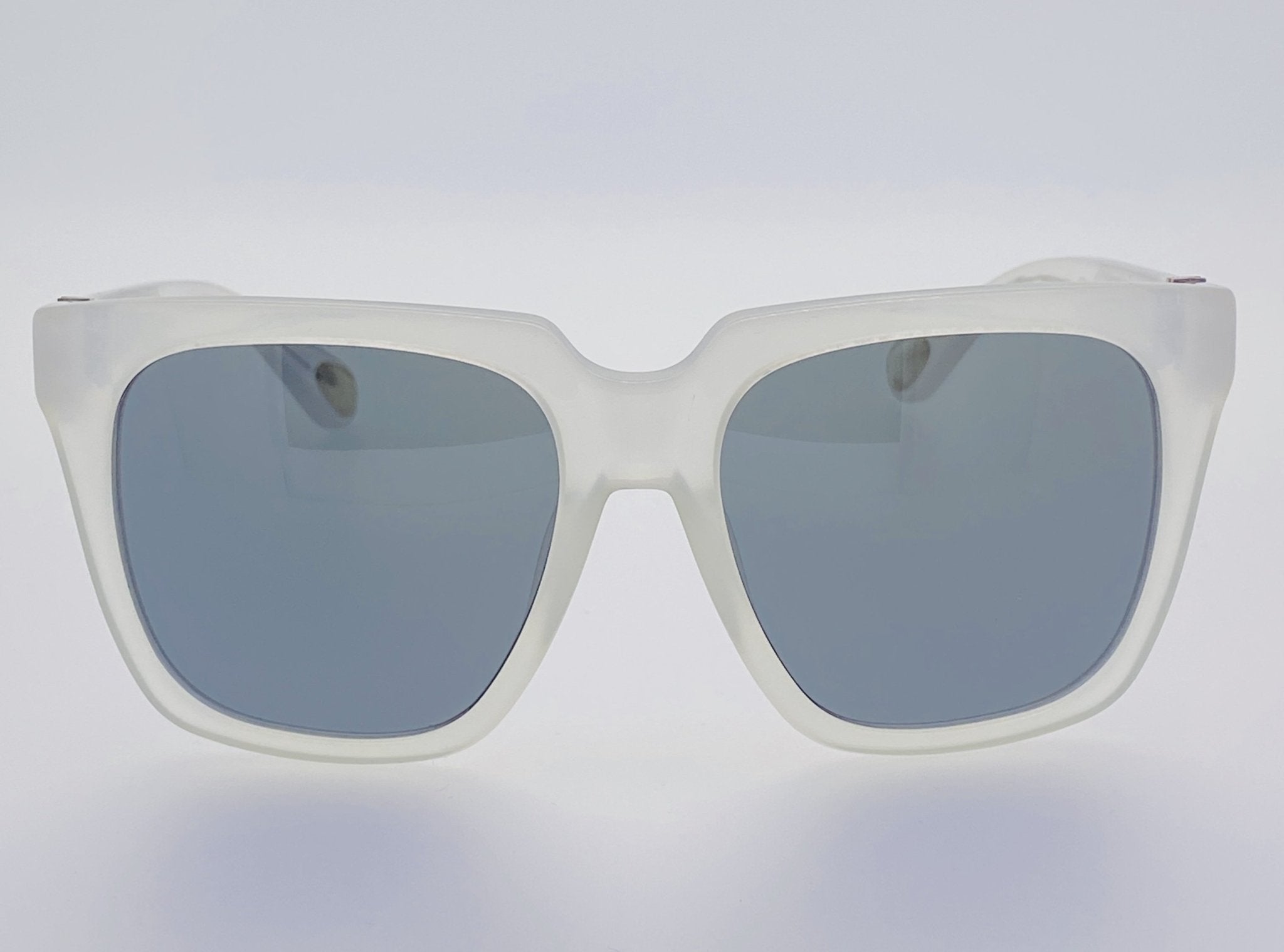 Ann Demeulemeester Sunglasses Oversized White and Solid Grey AD21C4SUN-GR8 Sunglasses