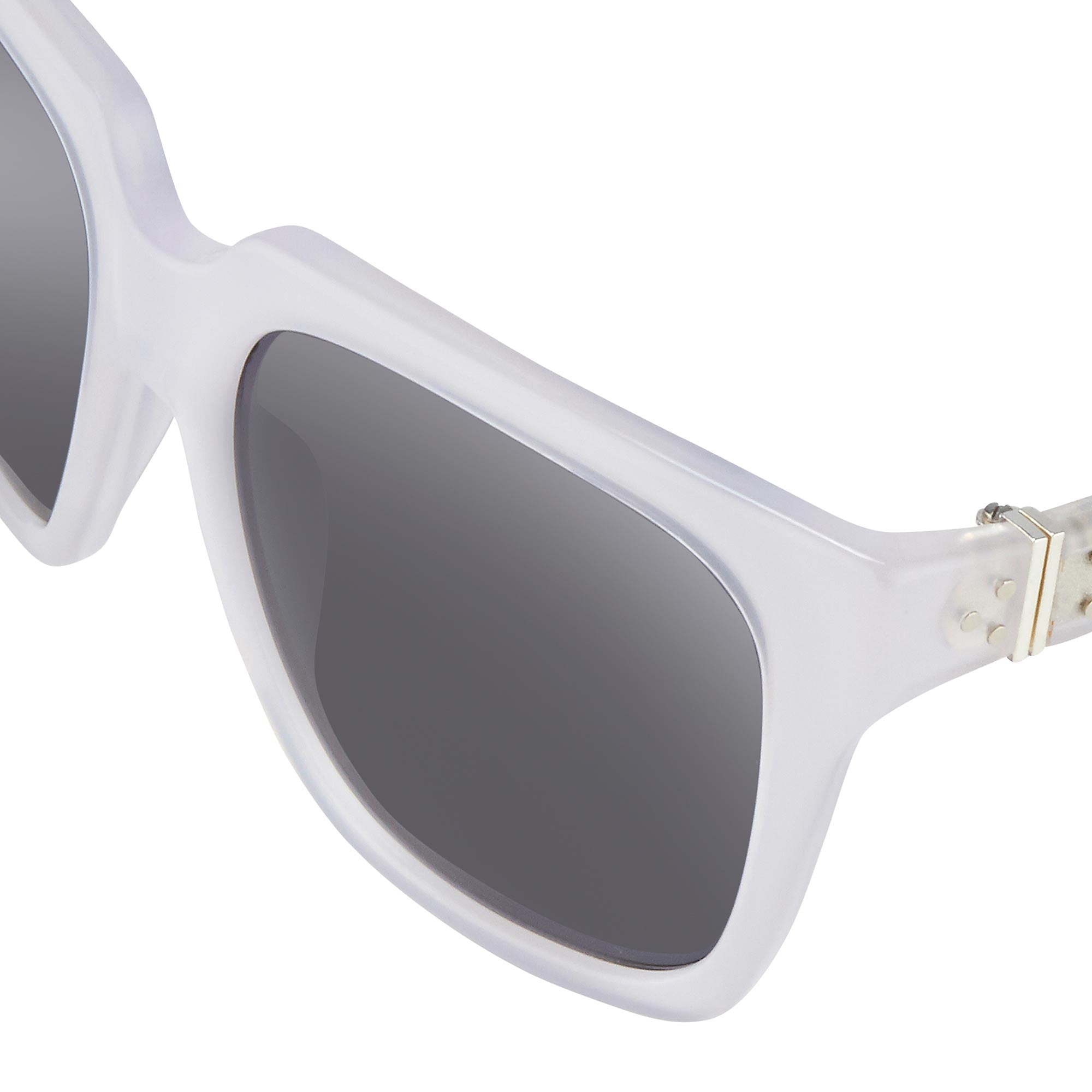 Ann Demeulemeester Sunglasses Oversized White and Solid Grey AD21C4SUN-GR8 Sunglasses