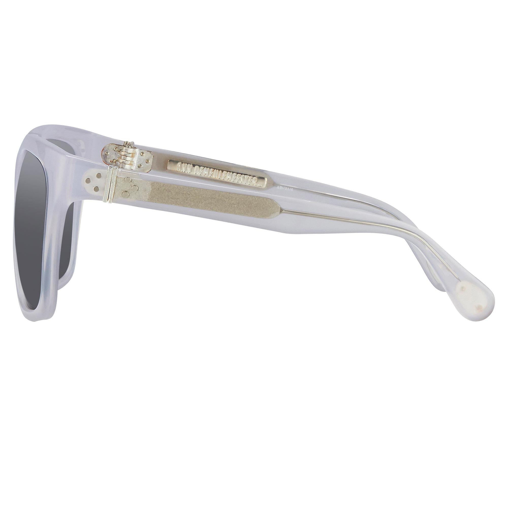 Ann Demeulemeester Sunglasses Oversized White and Solid Grey AD21C4SUN-GR8 Sunglasses