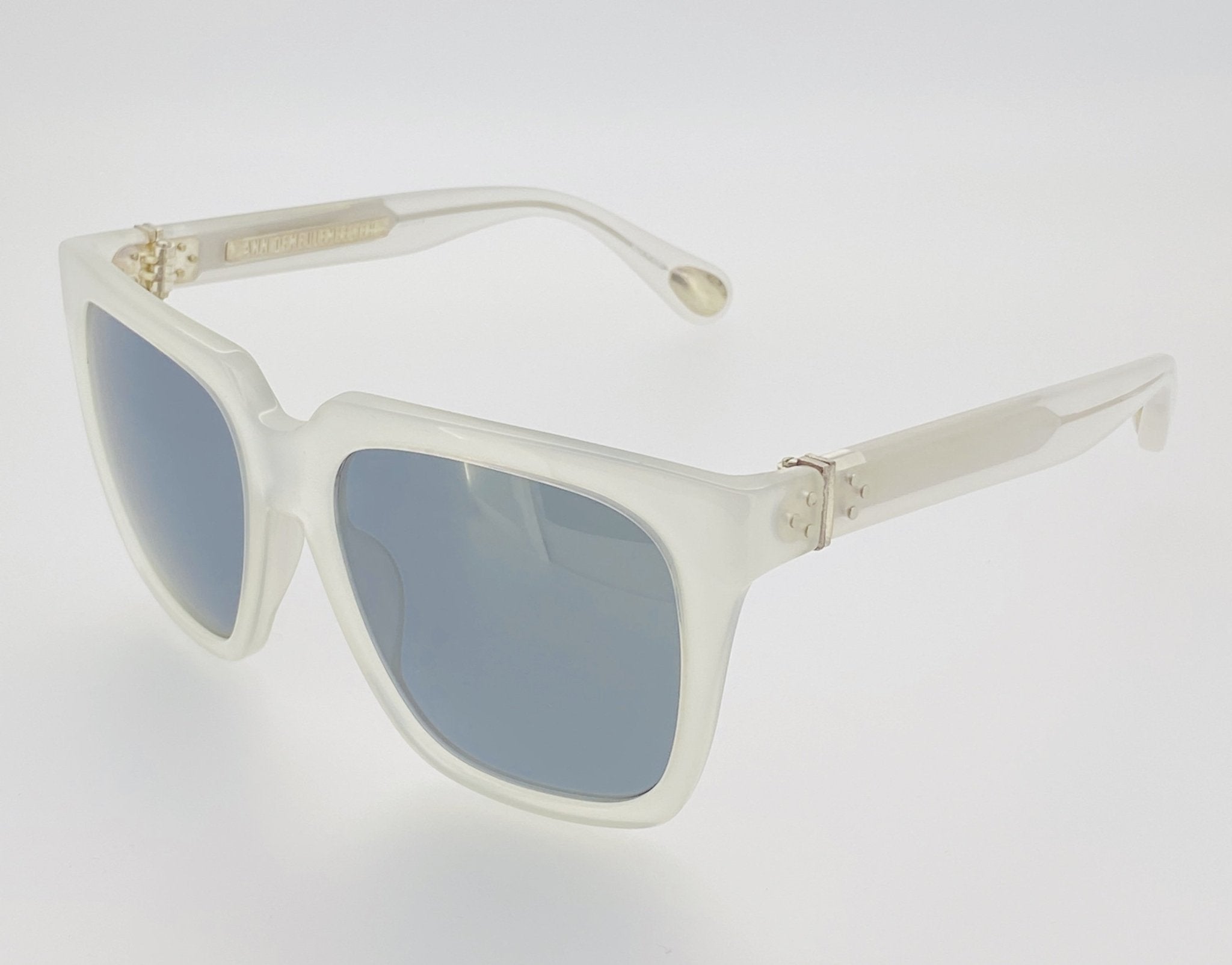 Ann Demeulemeester Sunglasses Oversized White and Solid Grey AD21C4SUN-GR8 Sunglasses