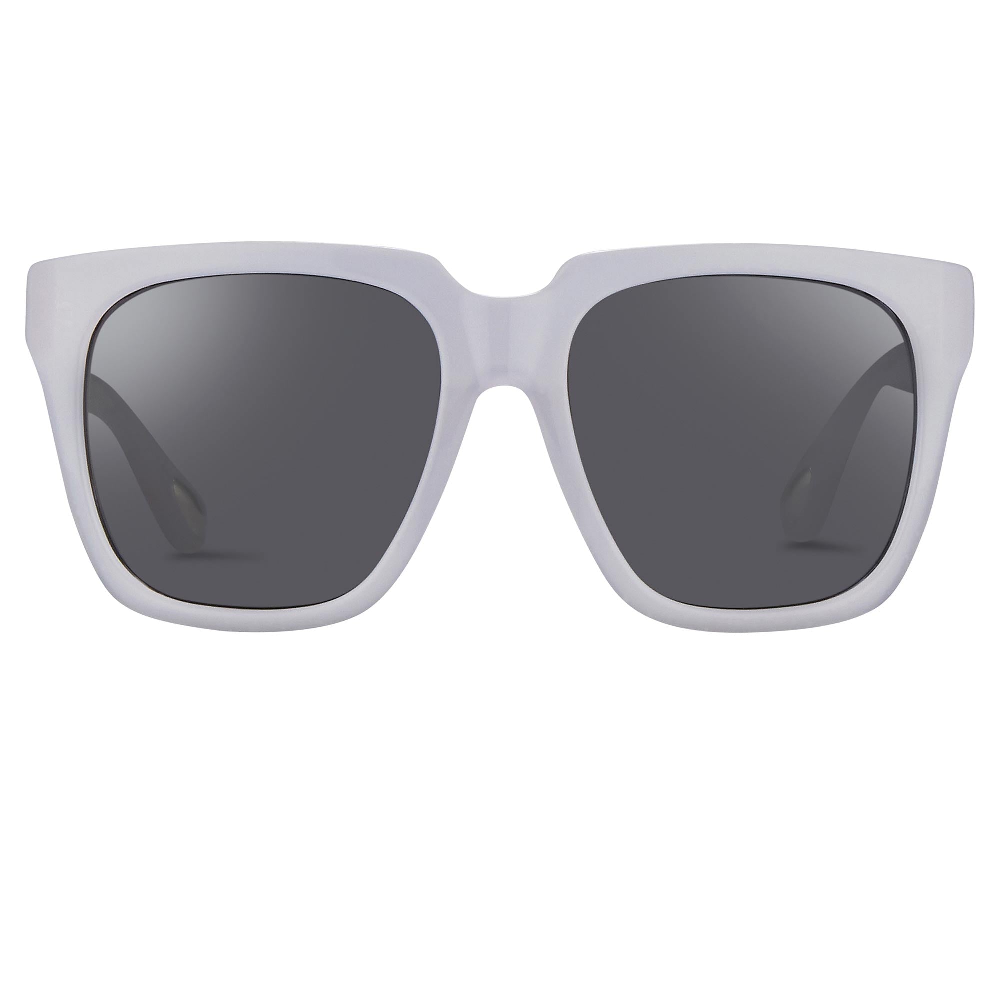 Ann Demeulemeester Sunglasses Oversized White and Solid Grey AD21C4SUN-GR8 Sunglasses