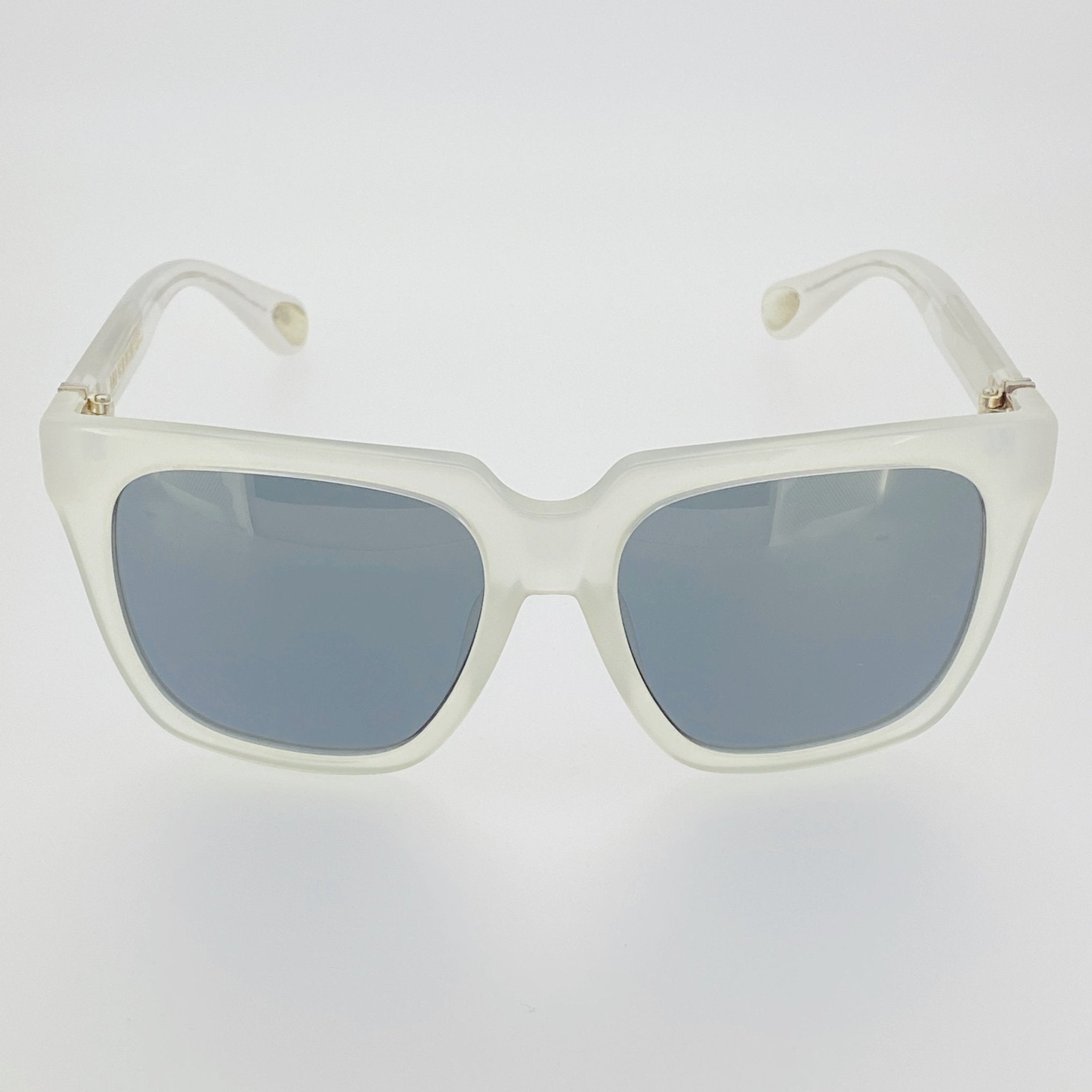 Ann Demeulemeester Sunglasses Oversized White and Solid Grey AD21C4SUN-GR8 Sunglasses