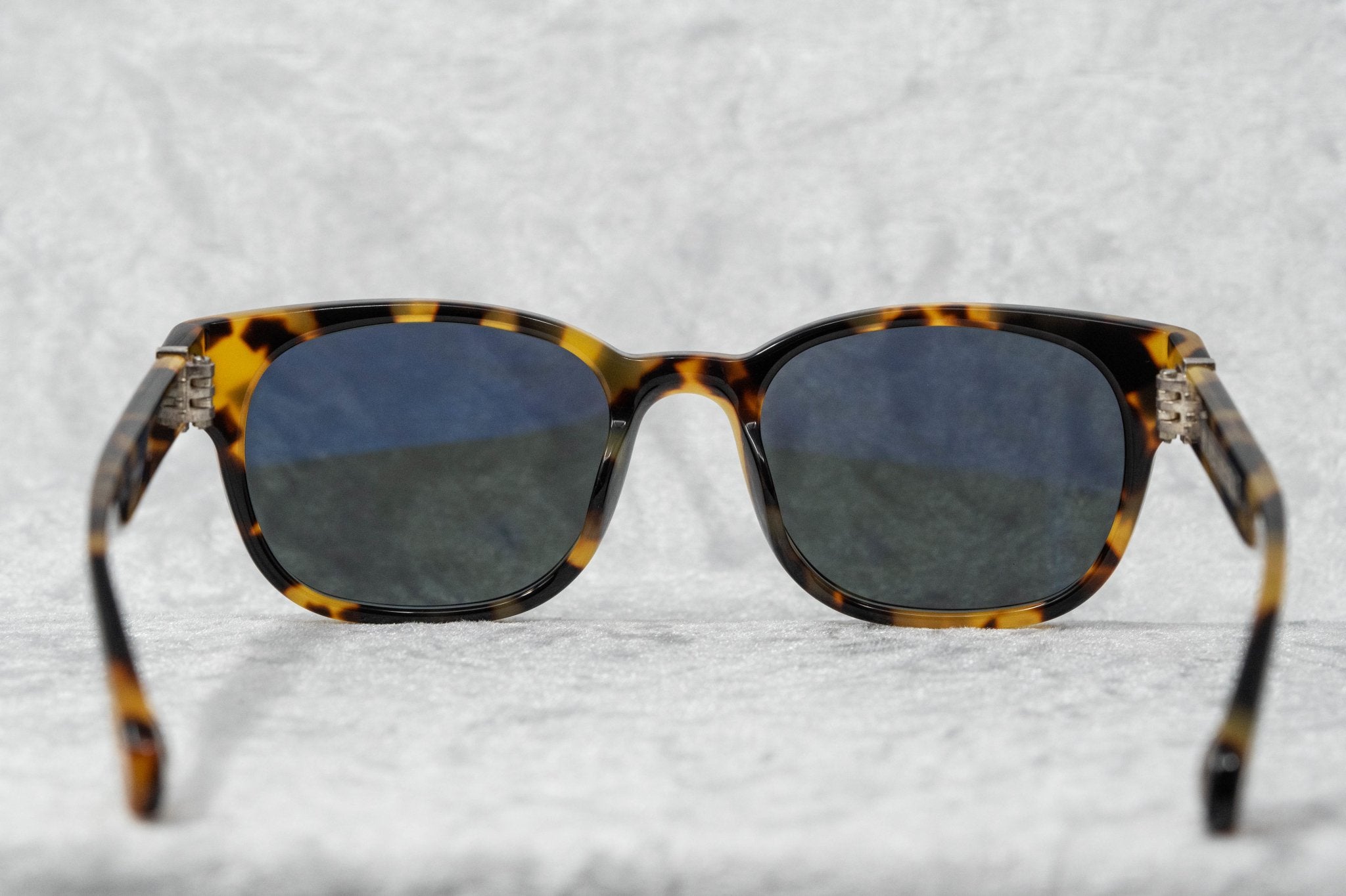 Ann Demeulemeester Sunglasses Rectangular Tortoise Shell 925 Silver with Grey Lenses AD15C7SUN - Watches & Crystals