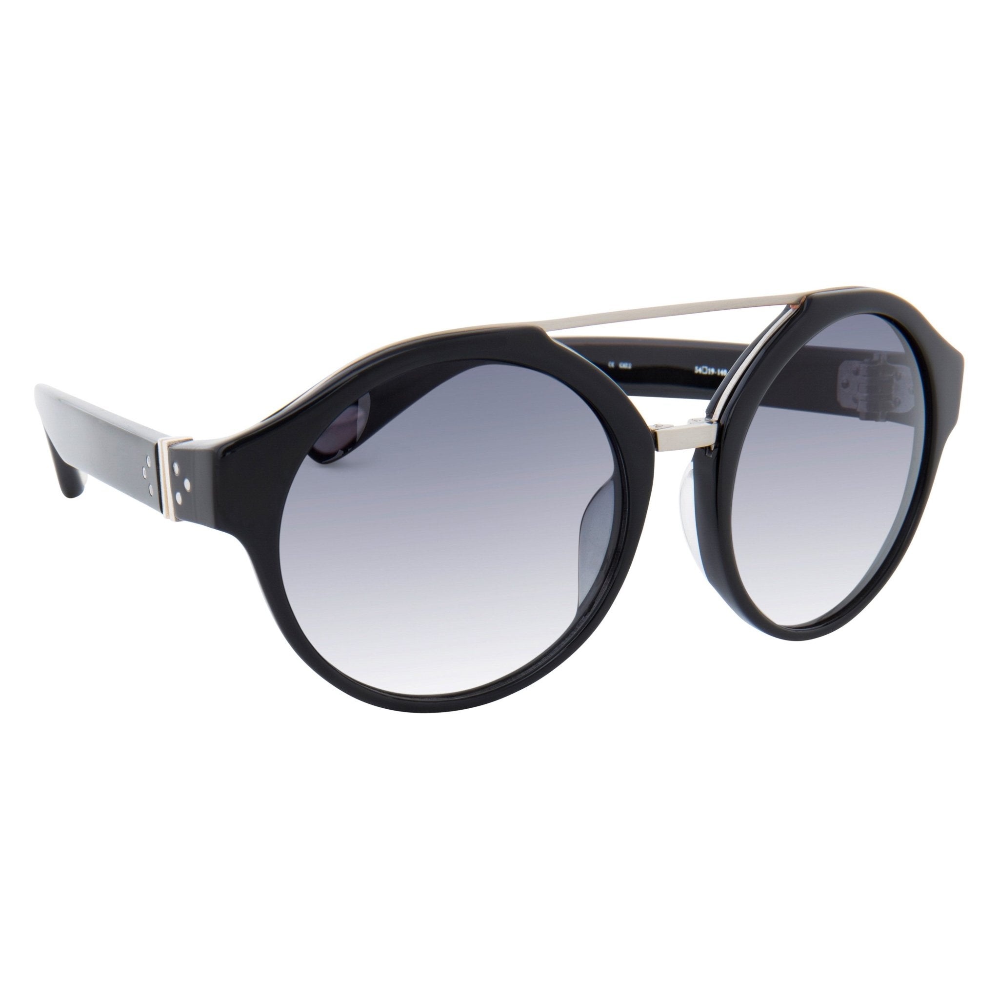 Ann Demeulemeester Sunglasses Round Black and Grey Graduated AD45C1SUN-GR8 Sunglasses