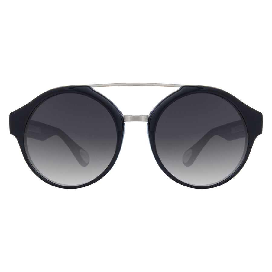 Ann Demeulemeester AD45C1SUN black round sunglasses with grey graduated lenses