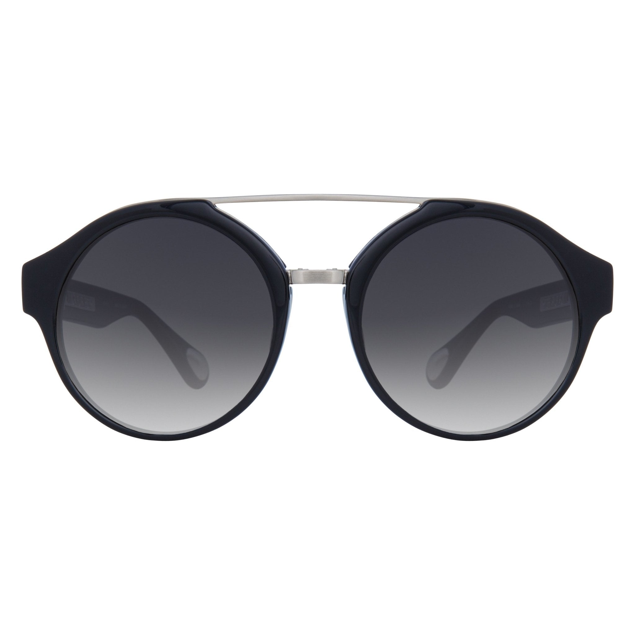 Ann Demeulemeester Sunglasses Round Black and Grey Graduated AD45C1SUN-GR8 Sunglasses