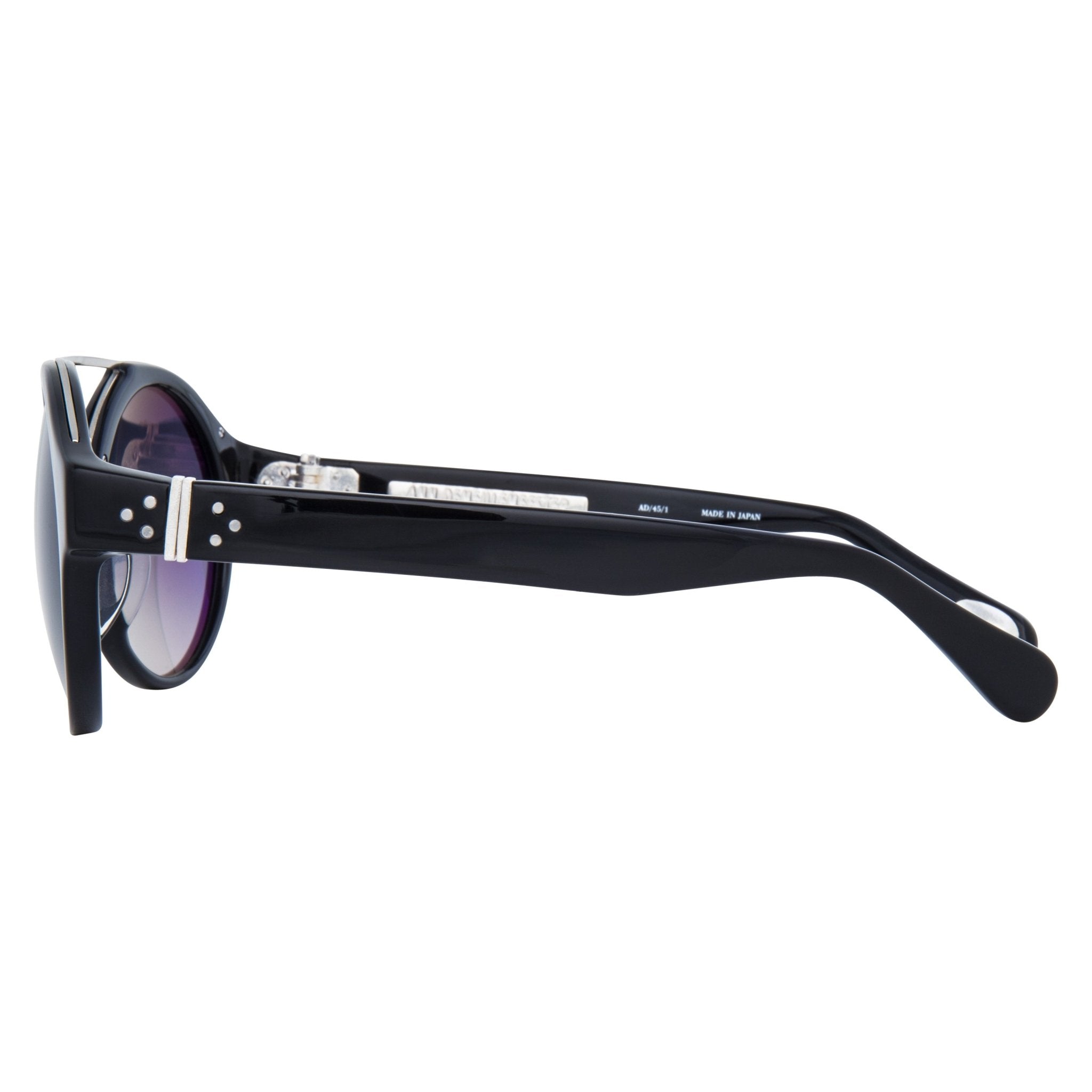 Ann Demeulemeester Sunglasses Round Black and Grey Graduated AD45C1SUN-GR8 Sunglasses