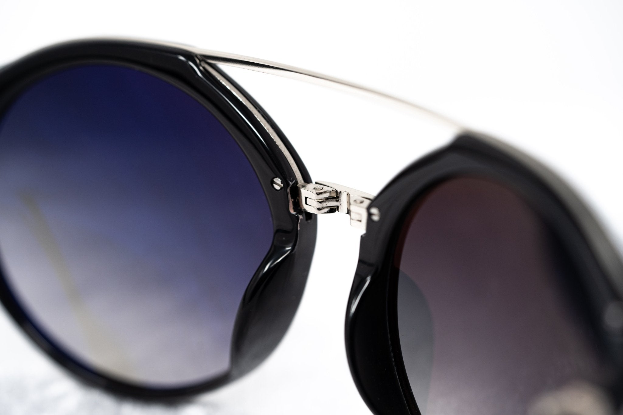 Ann Demeulemeester Sunglasses Round Black and Grey Graduated AD45C1SUN-GR8 Sunglasses