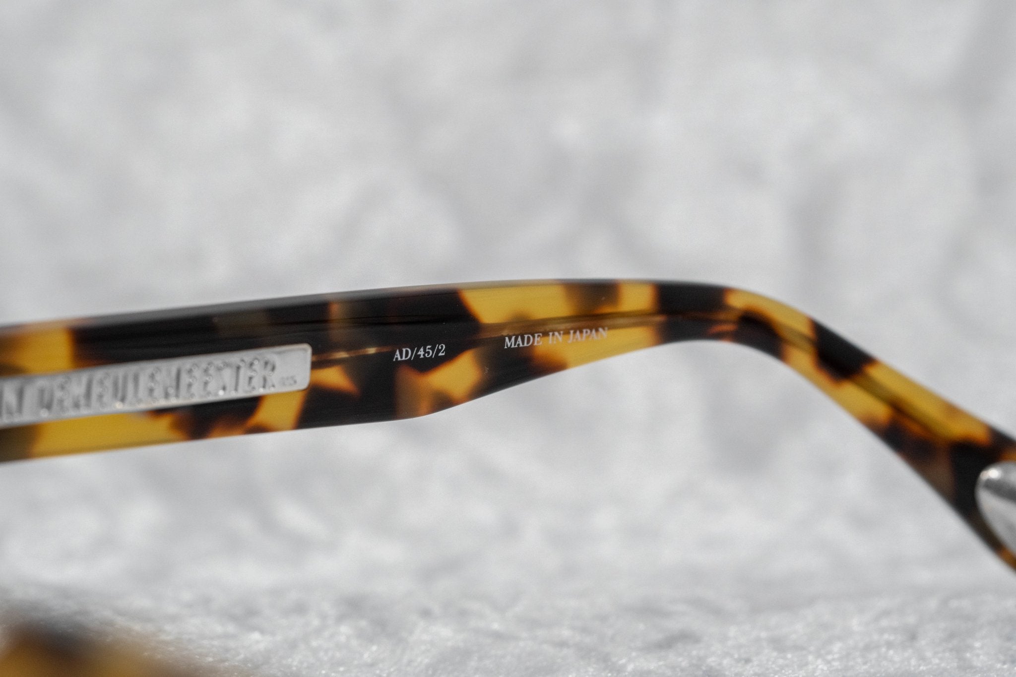 Ann Demeulemeester Sunglasses Round Tortoise Shell Titanium with Brown AD45C2SUN-GR8 Sunglasses