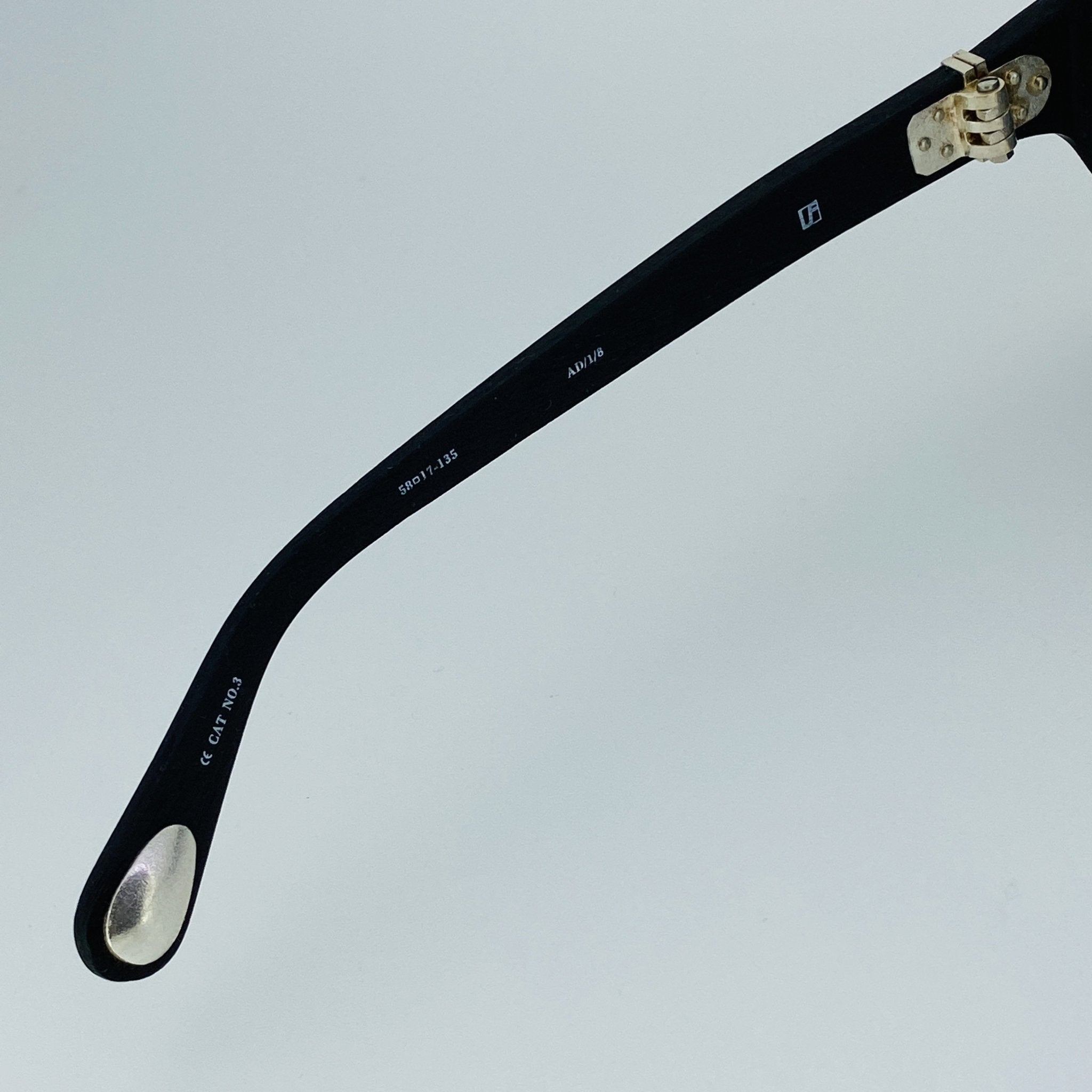 Ann Demeulemeester Men's Sunglasses Flat Top Black and Grey Mirror AD1C8SUN-GR8 Sunglasses