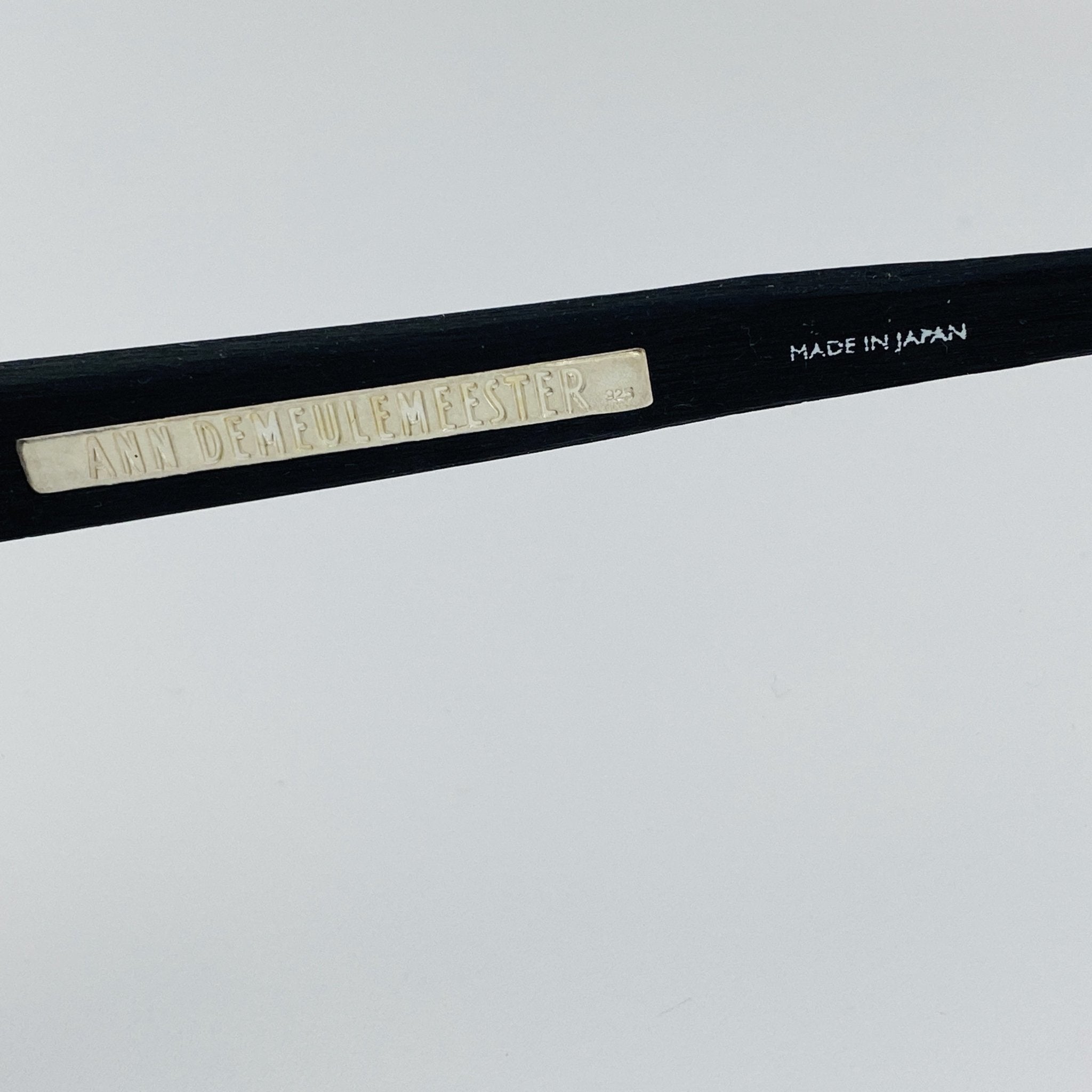 Ann Demeulemeester Men's Sunglasses Flat Top Black and Grey Mirror AD1C8SUN-GR8 Sunglasses