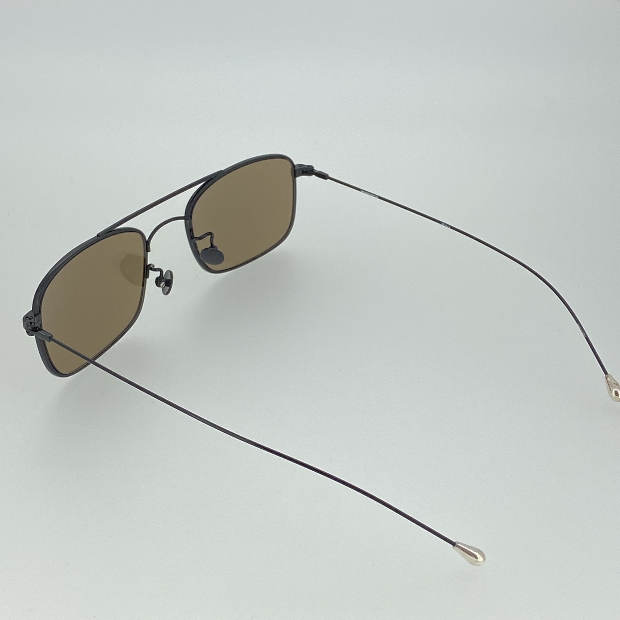 Ann Demeulemeester Men's Sunglasses Black Titanium and Bronze AD46C4SUN-GR8 Sunglasses