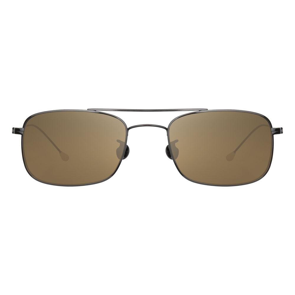Ann Demeulemeester Men's Sunglasses Black Titanium and Bronze AD46C4SUN-GR8 Sunglasses