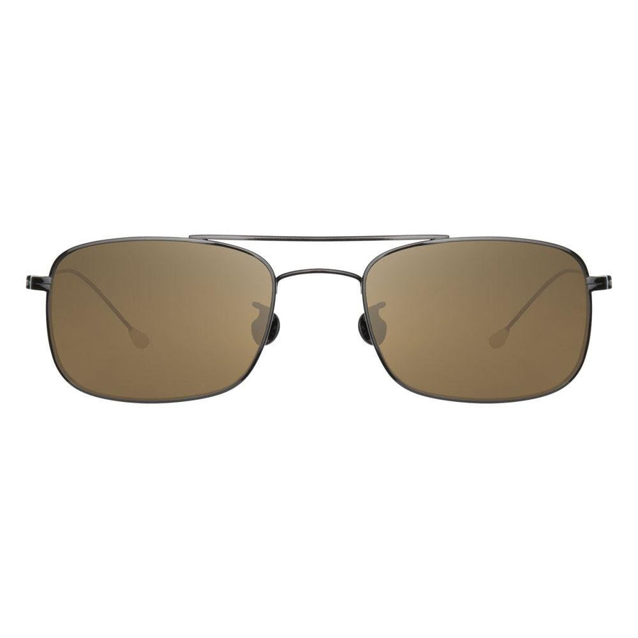 Ann Demeulemeester AD46C4SUN black titanium aviator sunglasses with bronze detailing