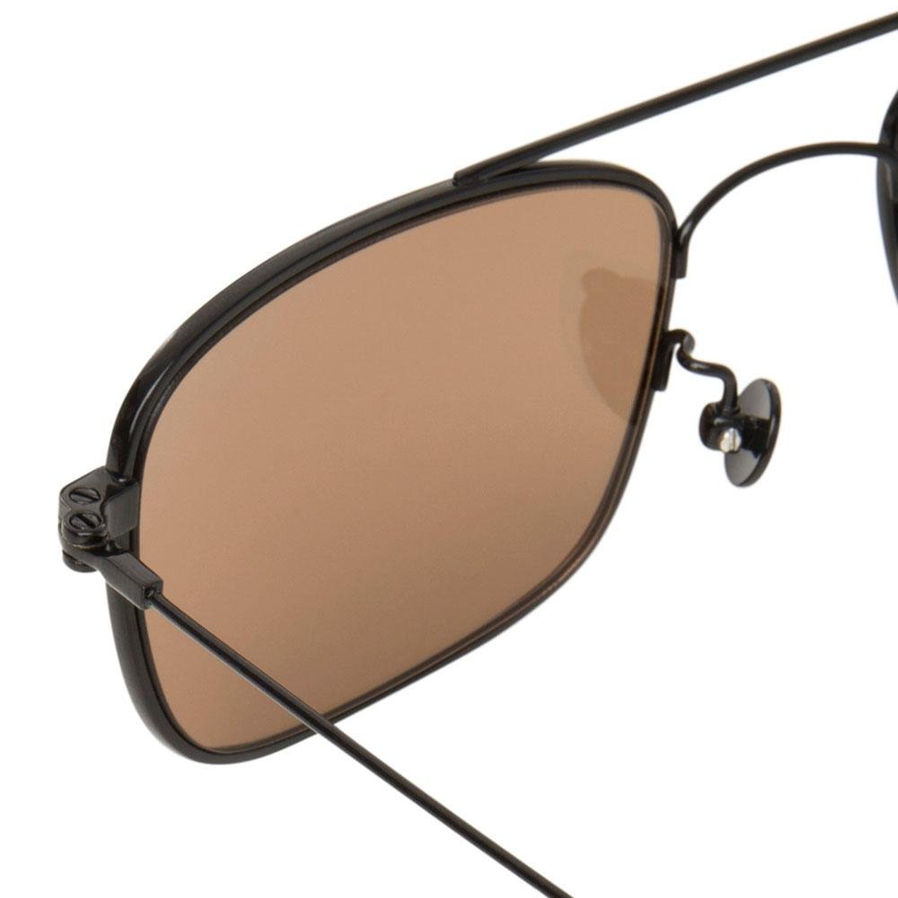 Ann Demeulemeester Men's Sunglasses Black Titanium and Bronze AD46C4SUN-GR8 Sunglasses