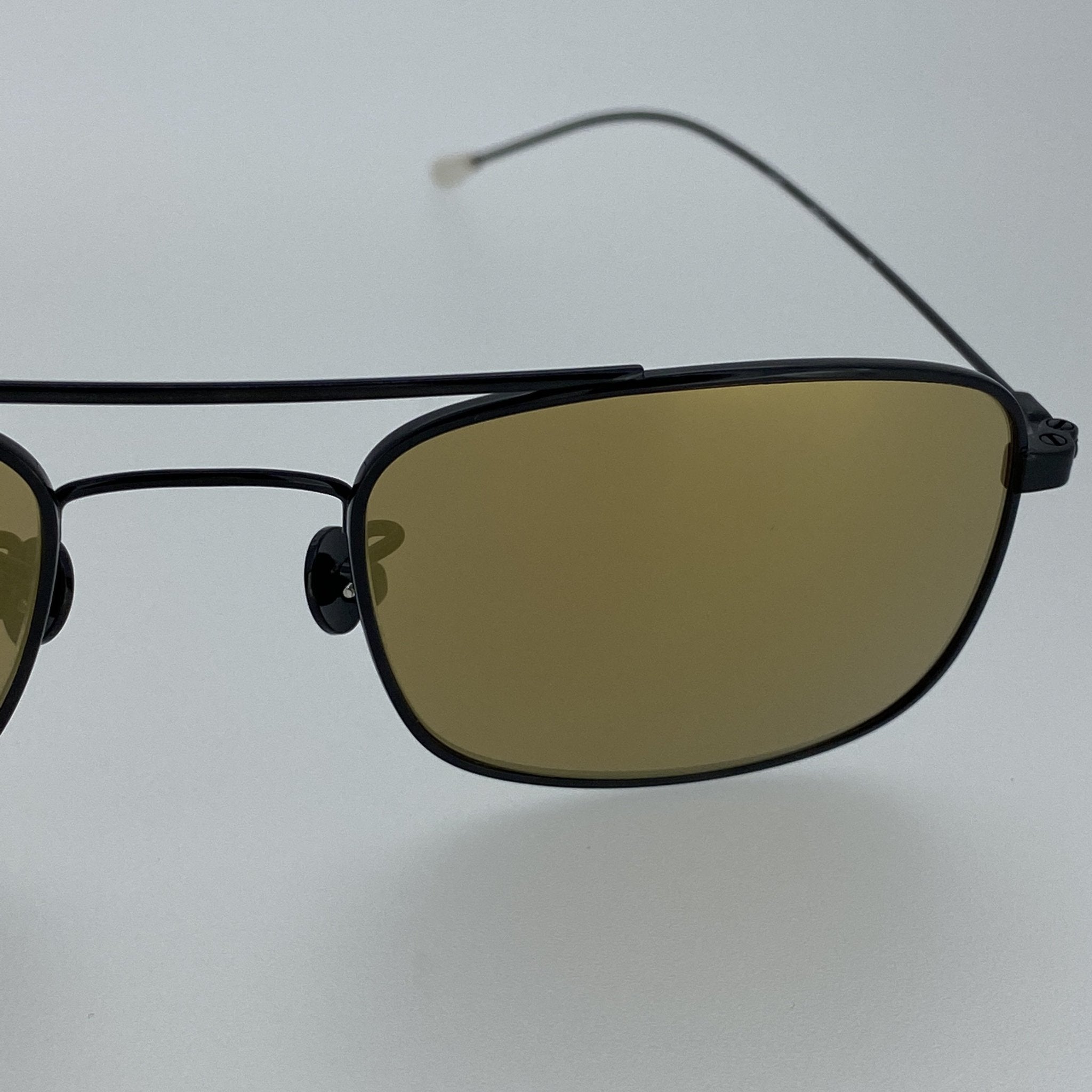 Ann Demeulemeester Men's Sunglasses Black Titanium and Bronze AD46C4SUN-GR8 Sunglasses