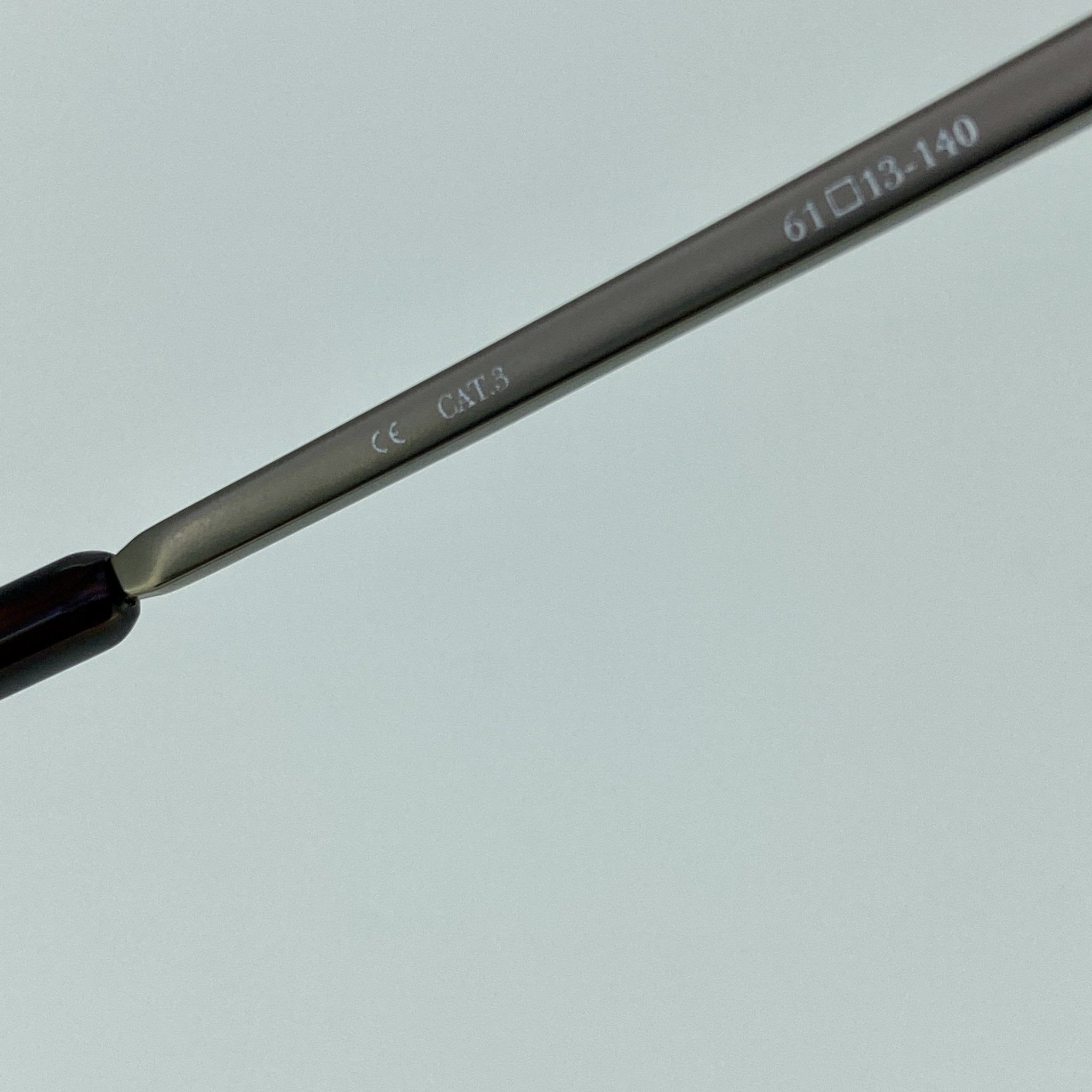 Ann Demeulemeester Men's Sunglasses Brushed Silver and Brown AD14C3SUN-GR8 Sunglasses