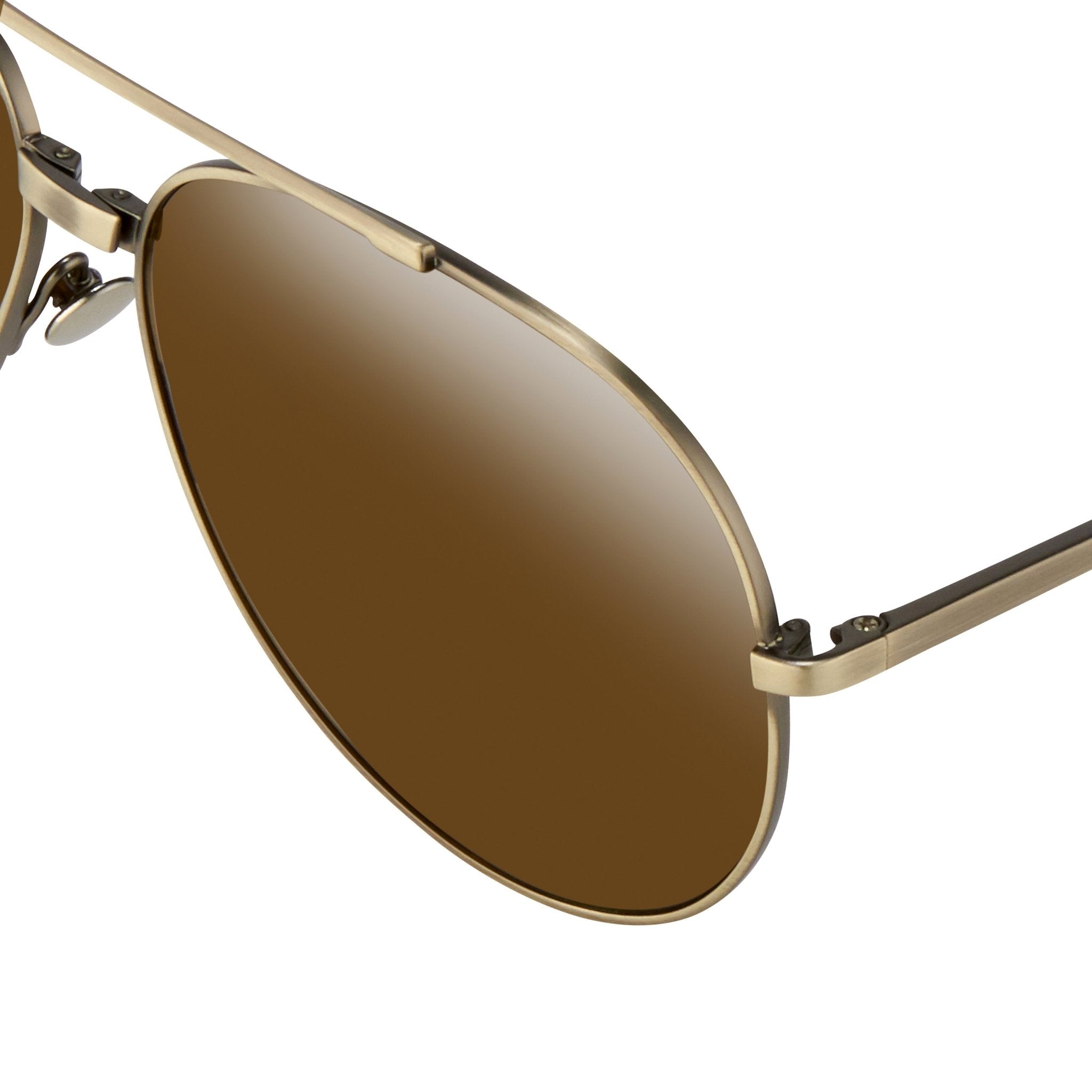 Ann Demeulemeester Men's Sunglasses Brushed Silver and Brown AD14C3SUN-GR8 Sunglasses