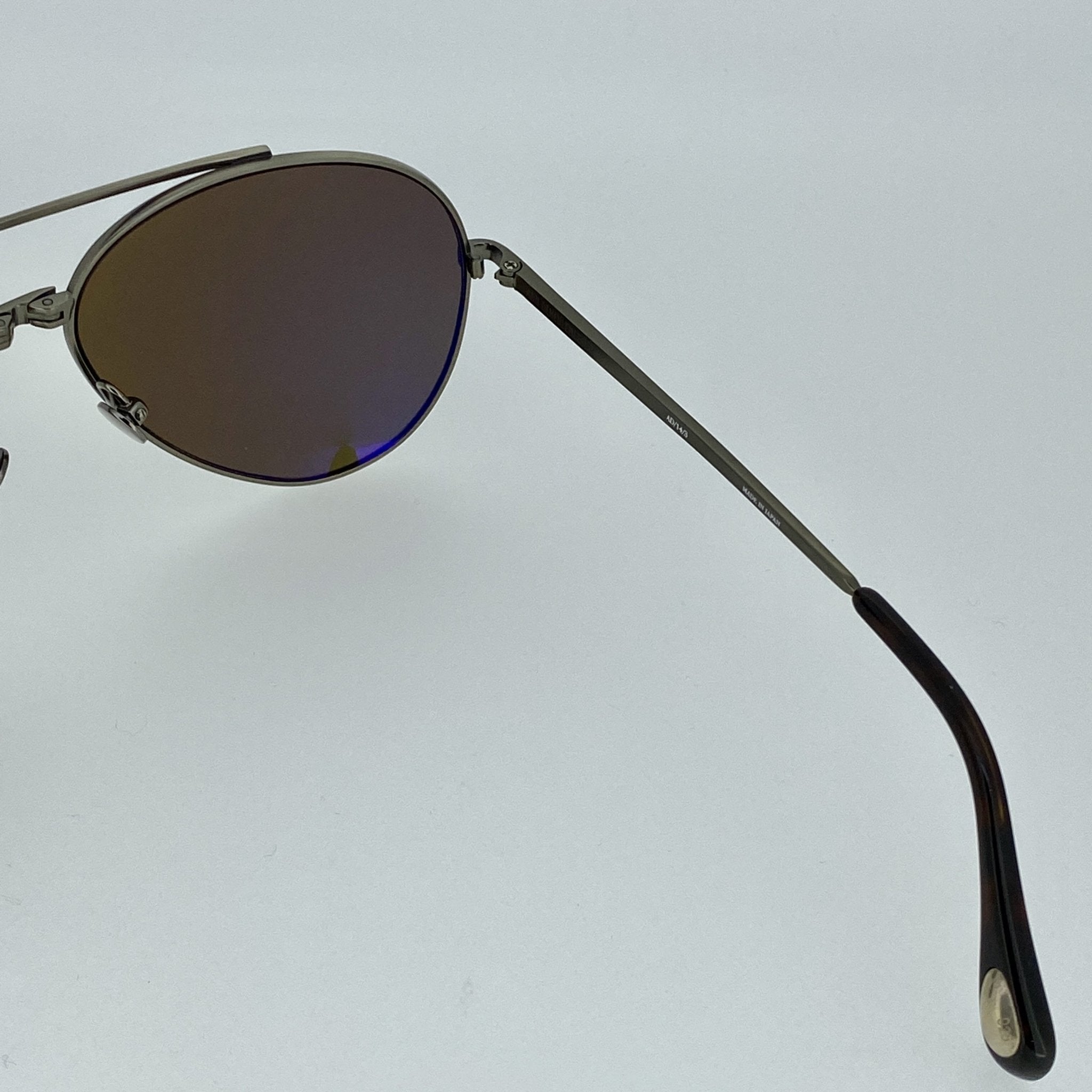 Ann Demeulemeester Men's Sunglasses Brushed Silver and Brown AD14C3SUN-GR8 Sunglasses