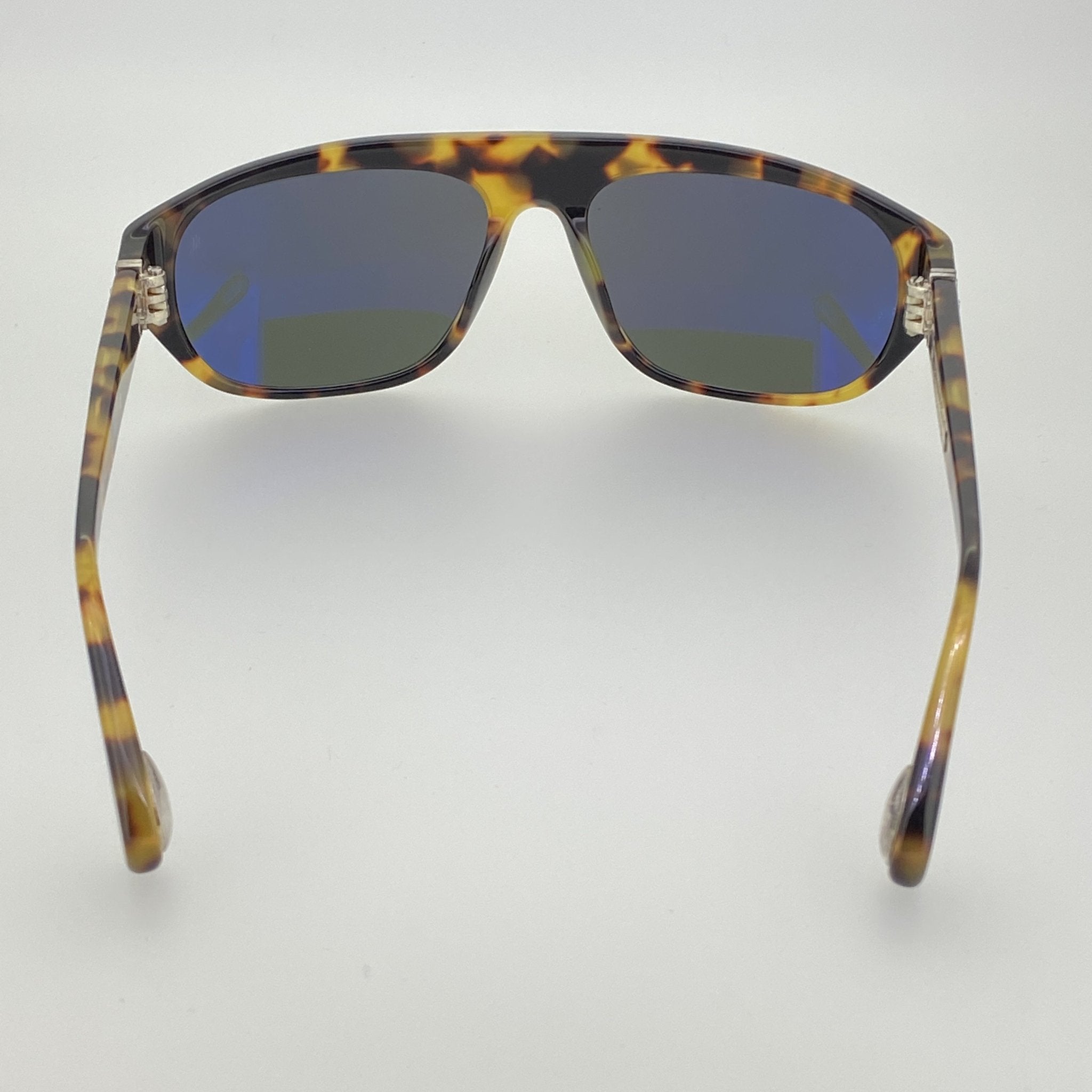 Ann Demeulemeester Men's Sunglasses Flat Top Tortoise Shell and Grey AD1C2SUN-GR8 Sunglasses