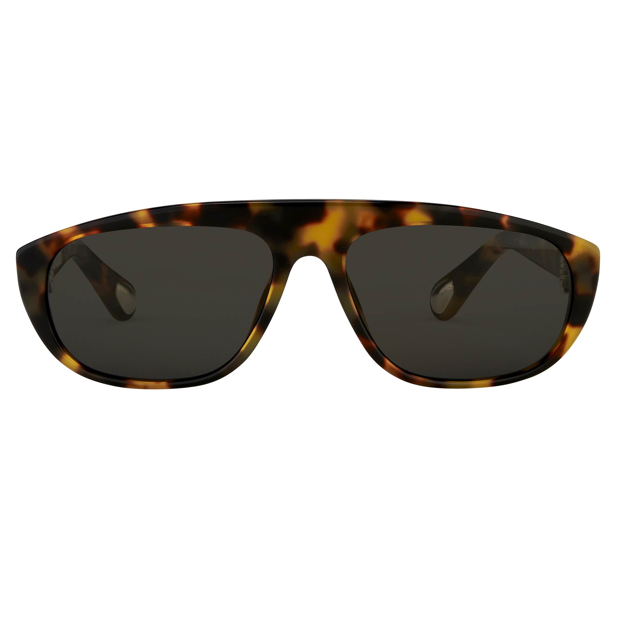 Ann Demeulemeester Men's Sunglasses Flat Top Tortoise Shell and Grey AD1C2SUN-GR8 Sunglasses