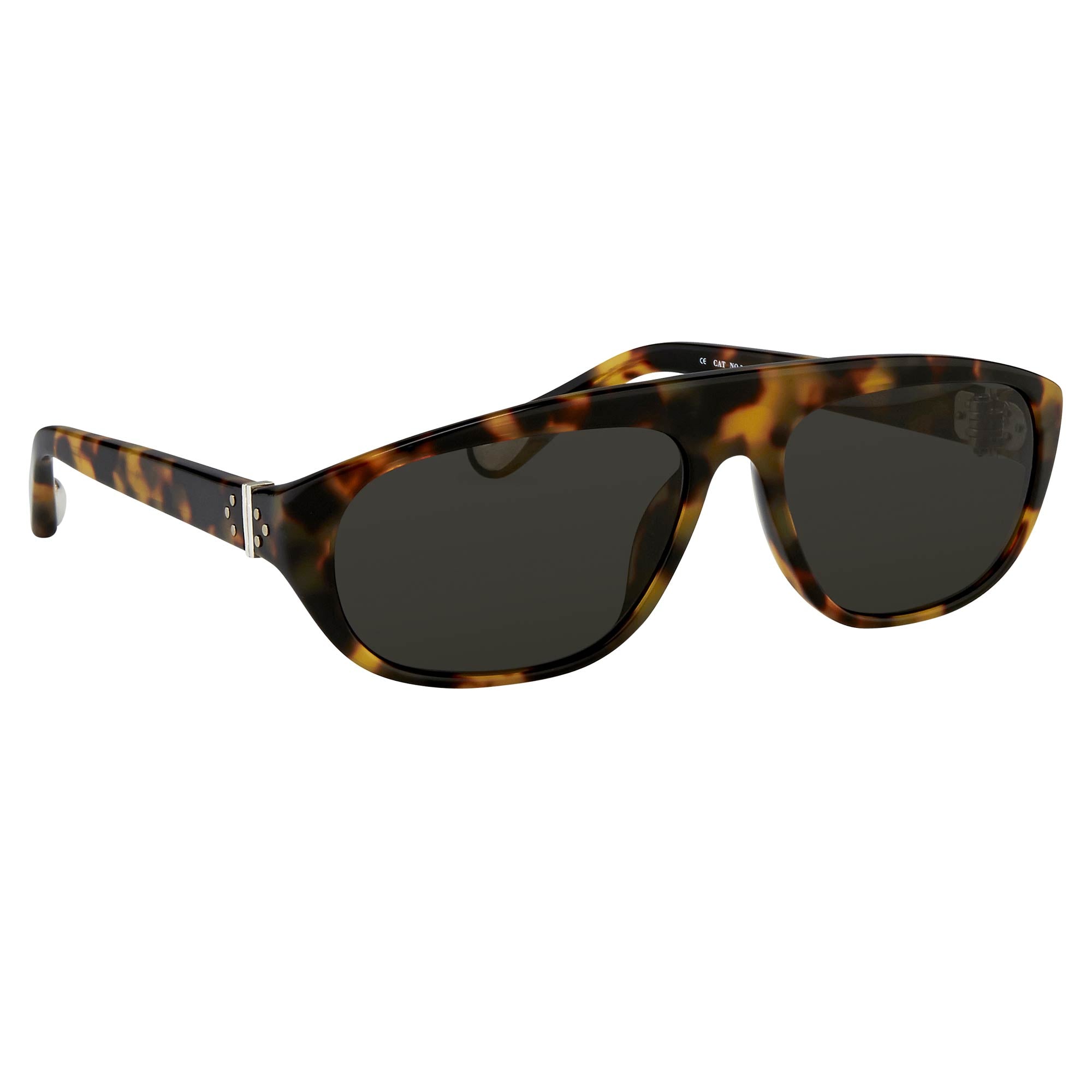 Ann Demeulemeester Men's Sunglasses Flat Top Tortoise Shell and Grey AD1C2SUN-GR8 Sunglasses