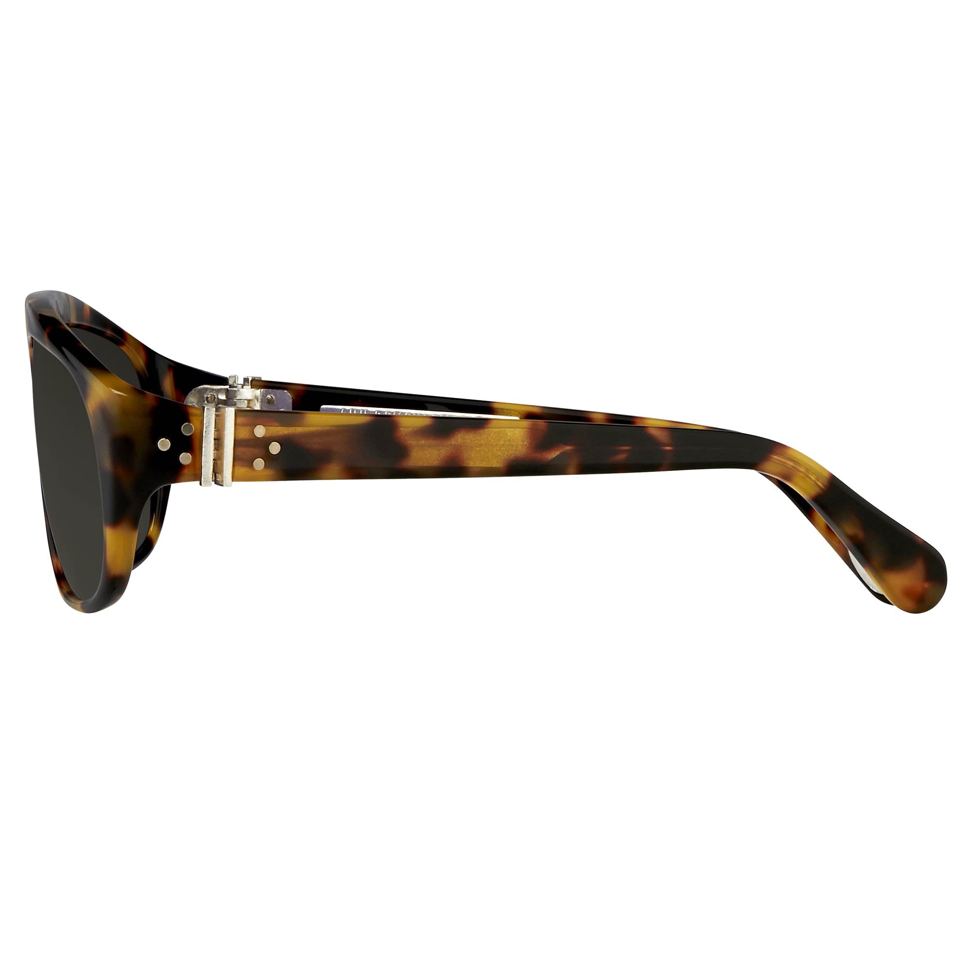 Ann Demeulemeester Men's Sunglasses Flat Top Tortoise Shell and Grey AD1C2SUN-GR8 Sunglasses
