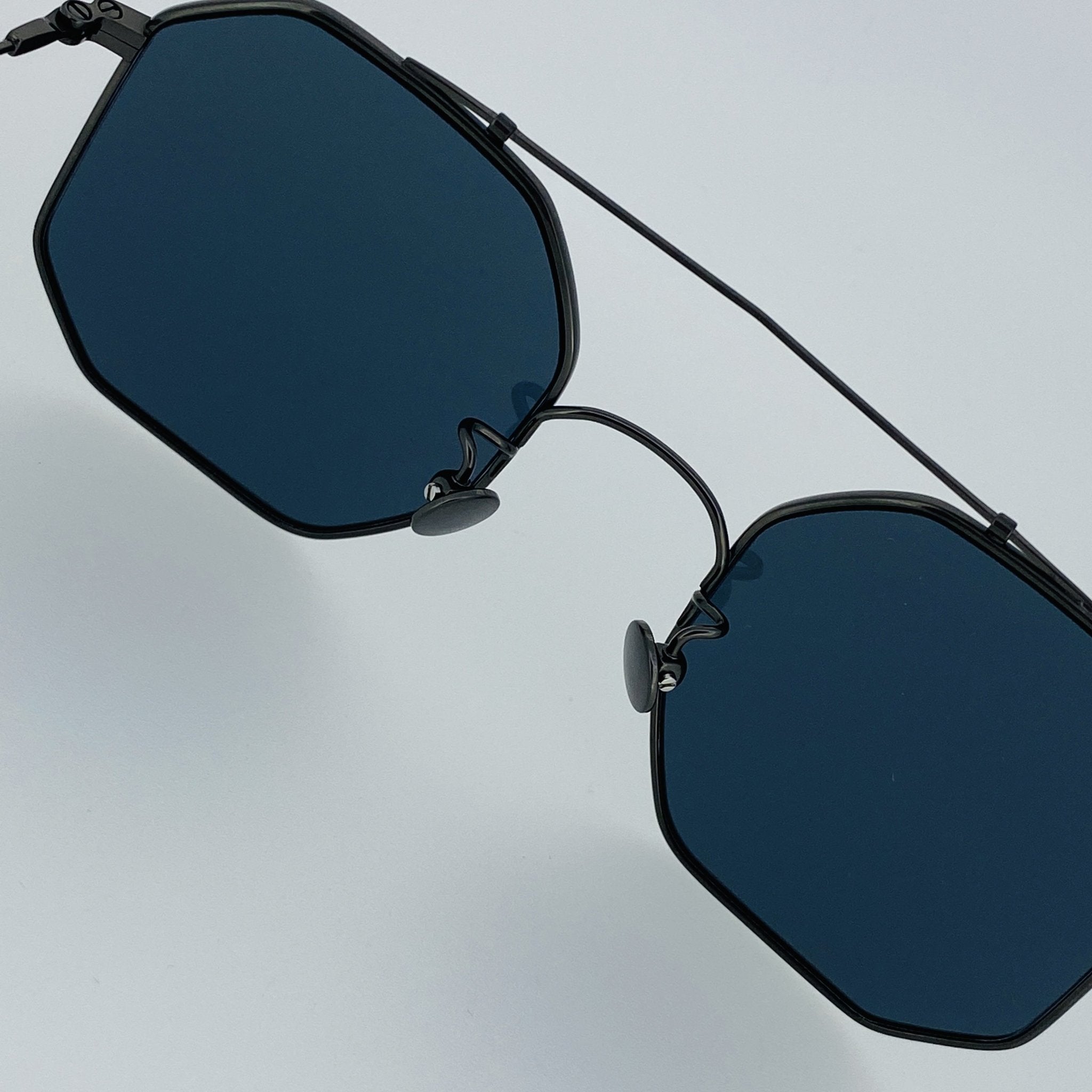 Ann Demeulemeester Sunglasses Square Brushed Gun metal and Grey AD52C2SUN-GR8 Sunglasses