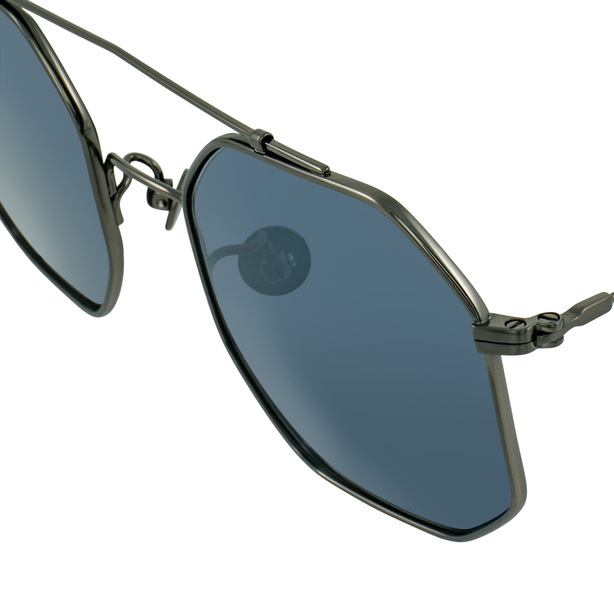 Ann Demeulemeester Sunglasses Square Brushed Gun metal and Grey AD52C2SUN-GR8 Sunglasses