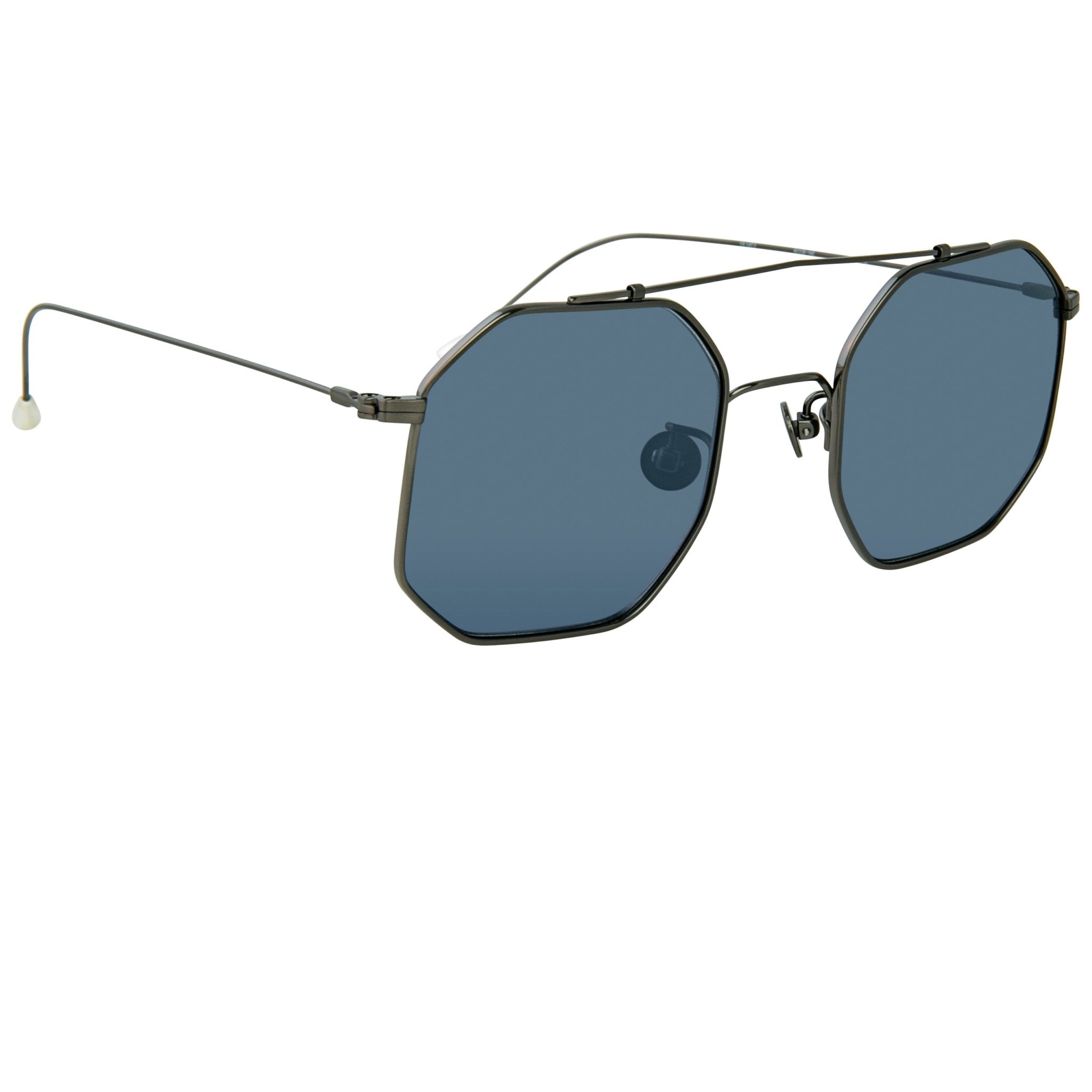 Ann Demeulemeester Sunglasses Square Brushed Gun metal and Grey AD52C2SUN-GR8 Sunglasses