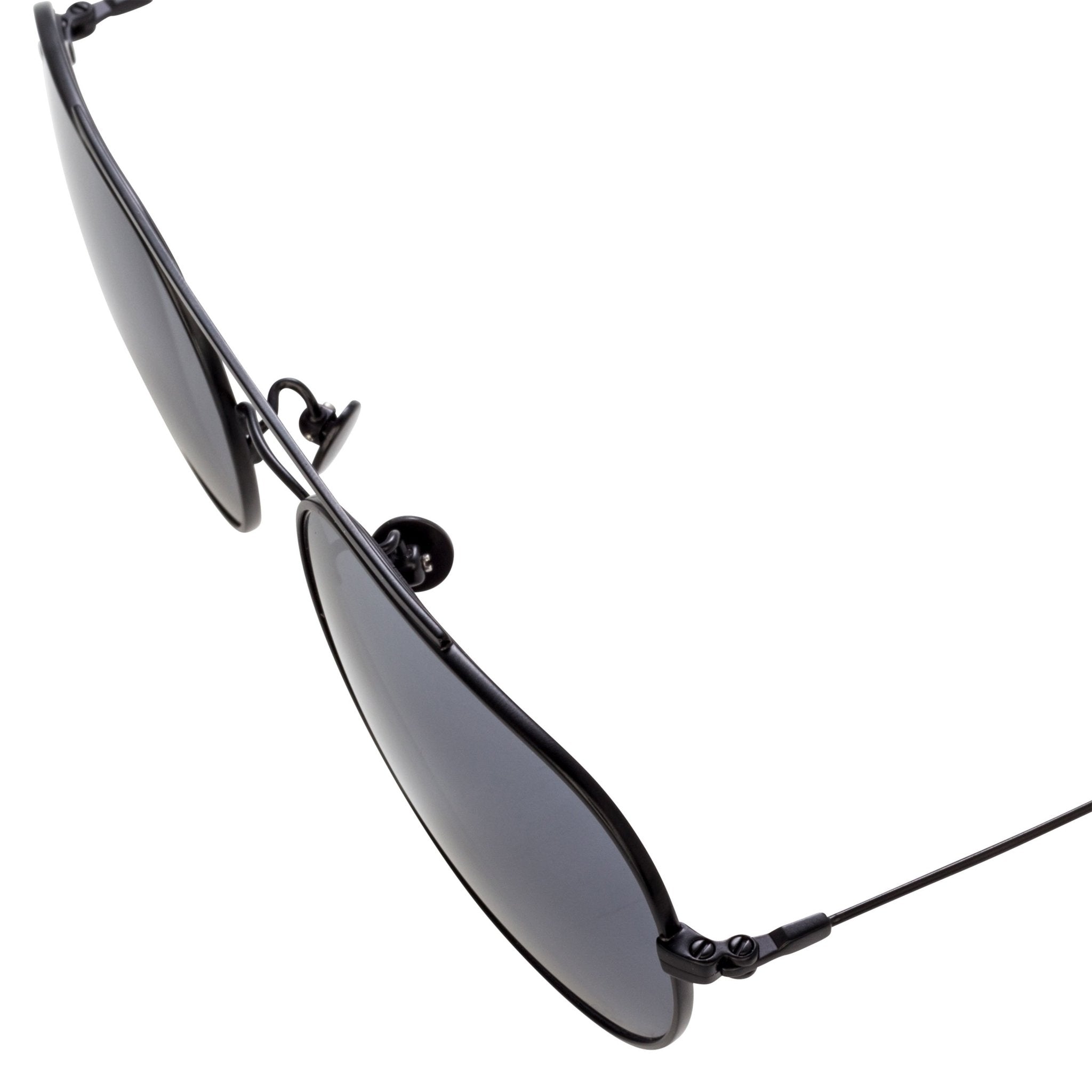Ann Demeulemeester Titanium Sunglasses Square Matte Black 925 Silver CAT3 AD63C4SUN - Watches & Crystals