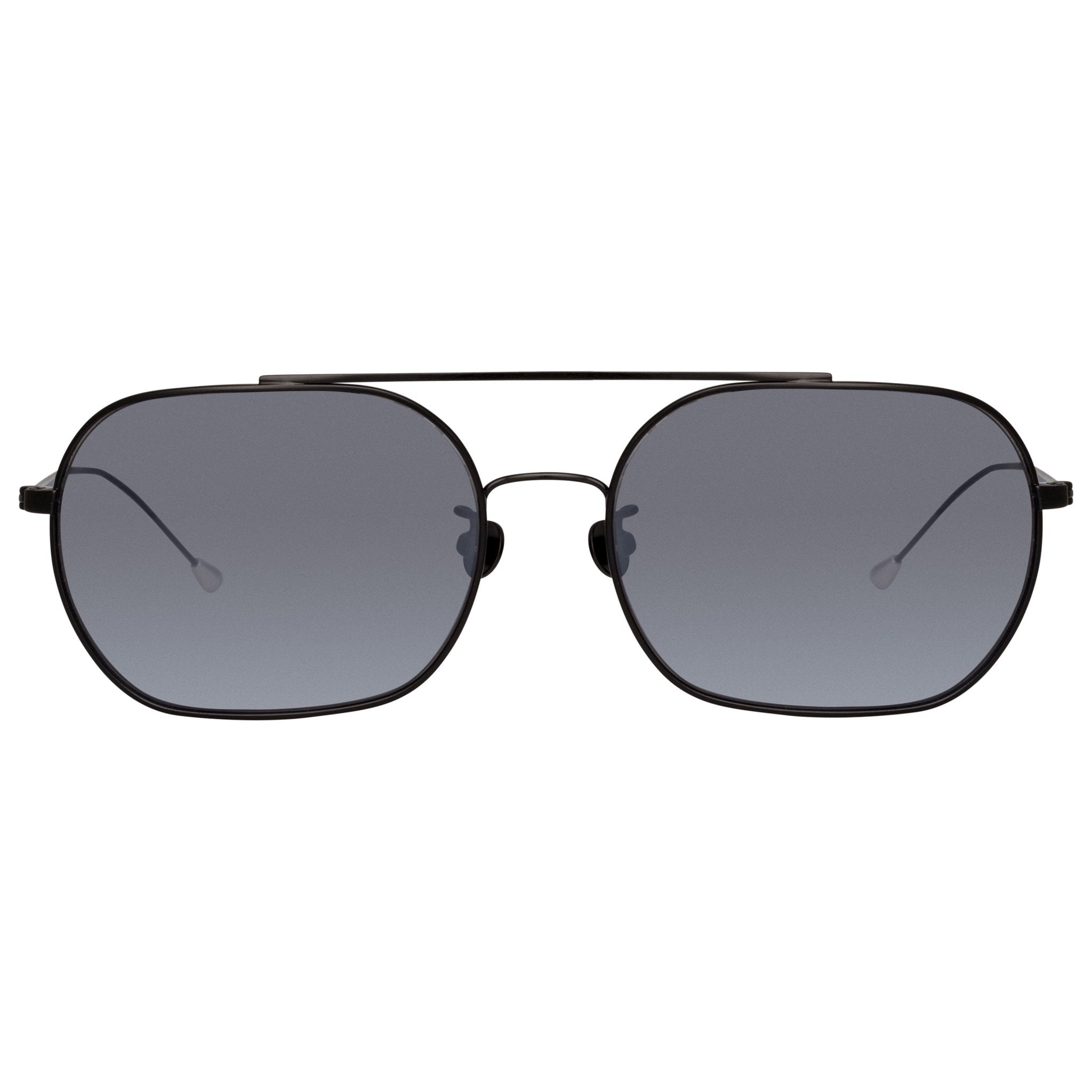 Ann Demeulemeester Titanium Sunglasses Square Matte Black 925 Silver CAT3 AD63C4SUN - Watches & Crystals