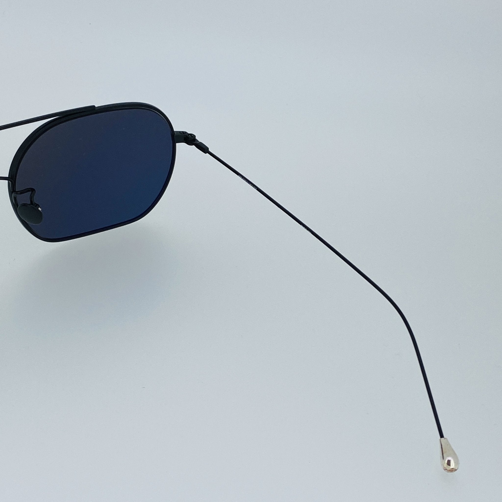 Ann Demeulemeester Men's Sunglasses Matte Black and Silver AD63C4SUN-GR8 Sunglasses